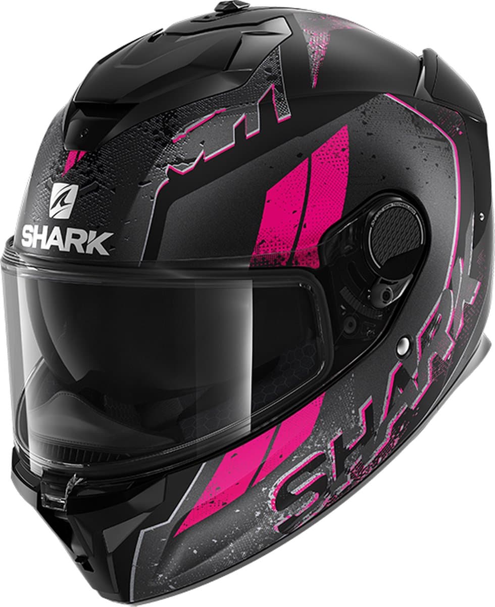 SHARK SPARTAN GT RYSER Motorhelm Integraalhelm Mat Zwart Antraciet Violet - Maat XL