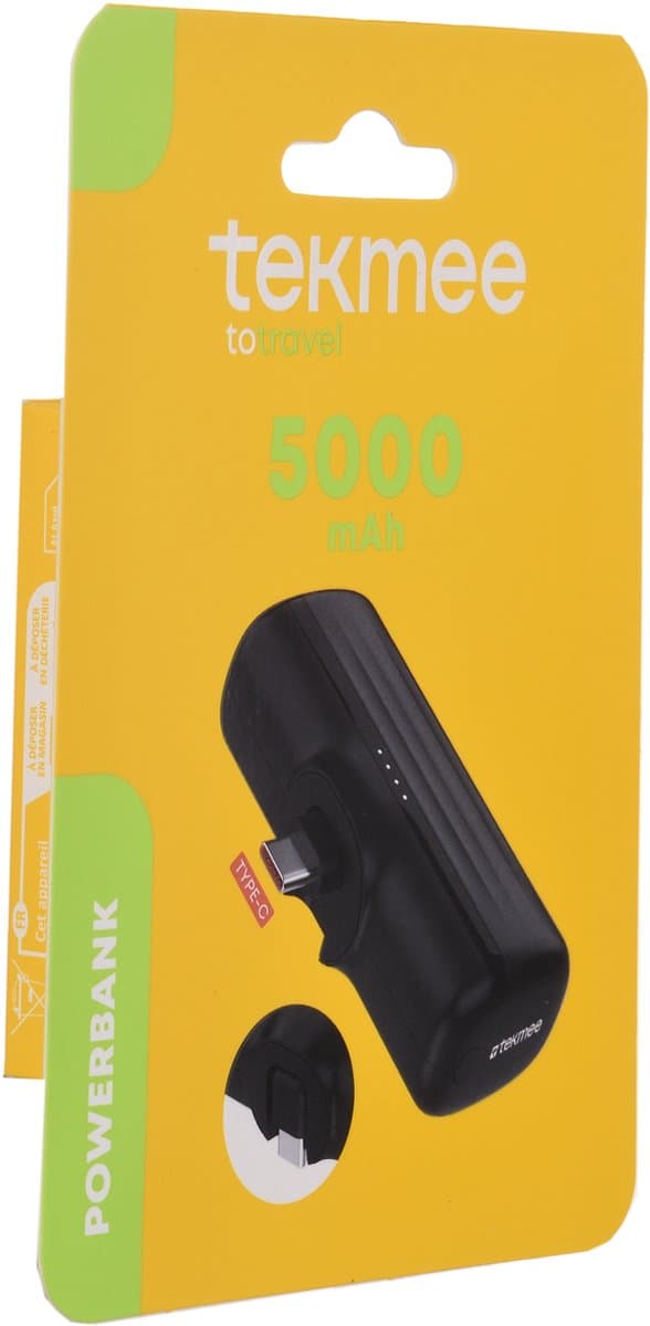 Tekmee Powerbank 5000mAh – Draagbare Oplader - Snellader met USB-C
