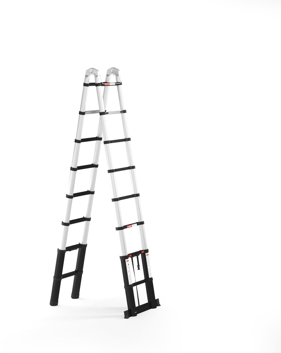 RMBO - Multifunctionele Telescopische Ladder 5 m- Telescoopladder - 5m lang, Compact en Draagbaar met Soft Closing Systeem - Geschikt voor Particulier en Professioneel Gebruik - Telescopische Vouwladder- Max. Belasting 150 kg, EN 131.6