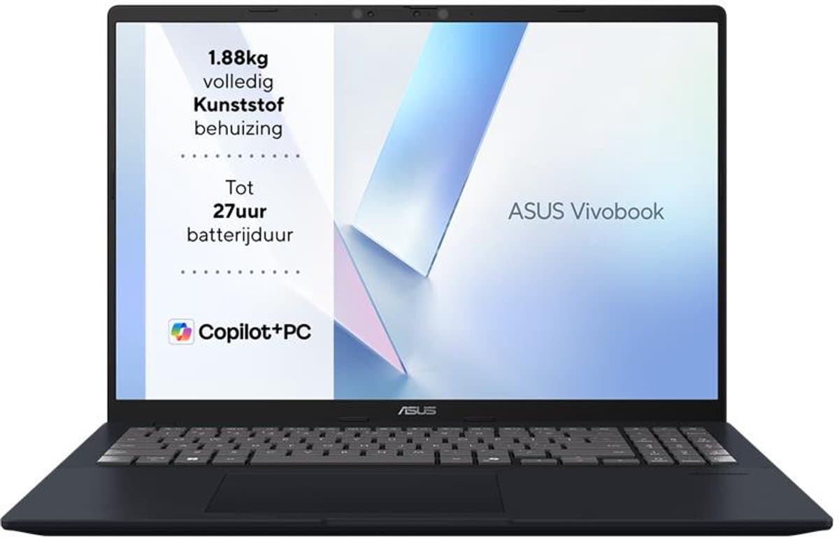 ASUS Vivobook 16 X1607QA-MB112W - Copilot+ Laptop - Snapdragon - 16GB/1000GB - 16 inch