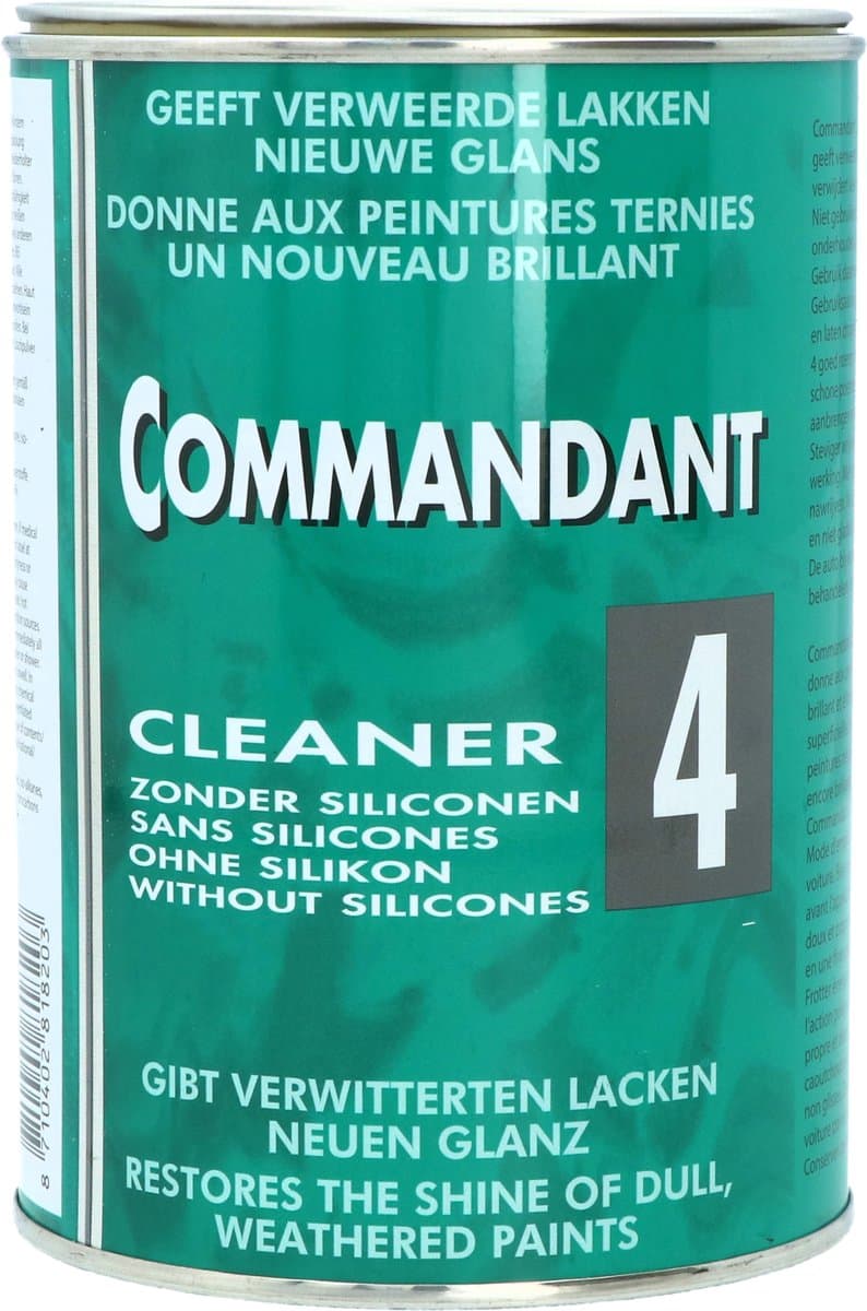 Commandant Cleaner 4 - Autolak reinigen - Geeft nieuwe glans - Polijstende werking - Verwijdert krasjes - Siliconenvrij - Inhoud 1kg