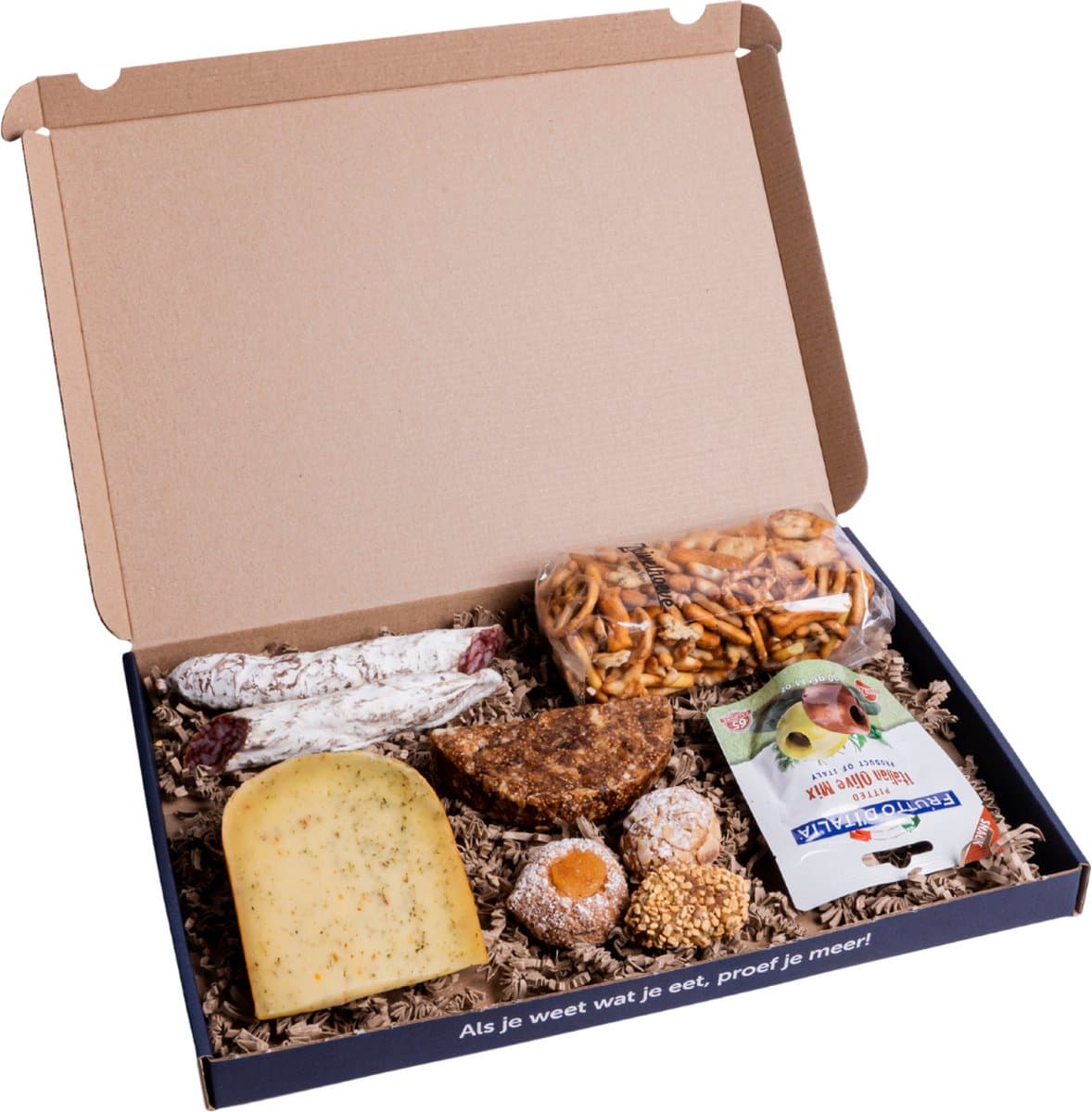 Zuivelhoeve Kerst brievenbuspakket Borrelpakket cadeau - Borrelbox voor thuis - Snackpakket - Kerstpakket food - Kerstgeschenk - Cadeaupakketten eten & drinken - Alles voor de Borrelplank - Altijd vers - Proef & Geniet