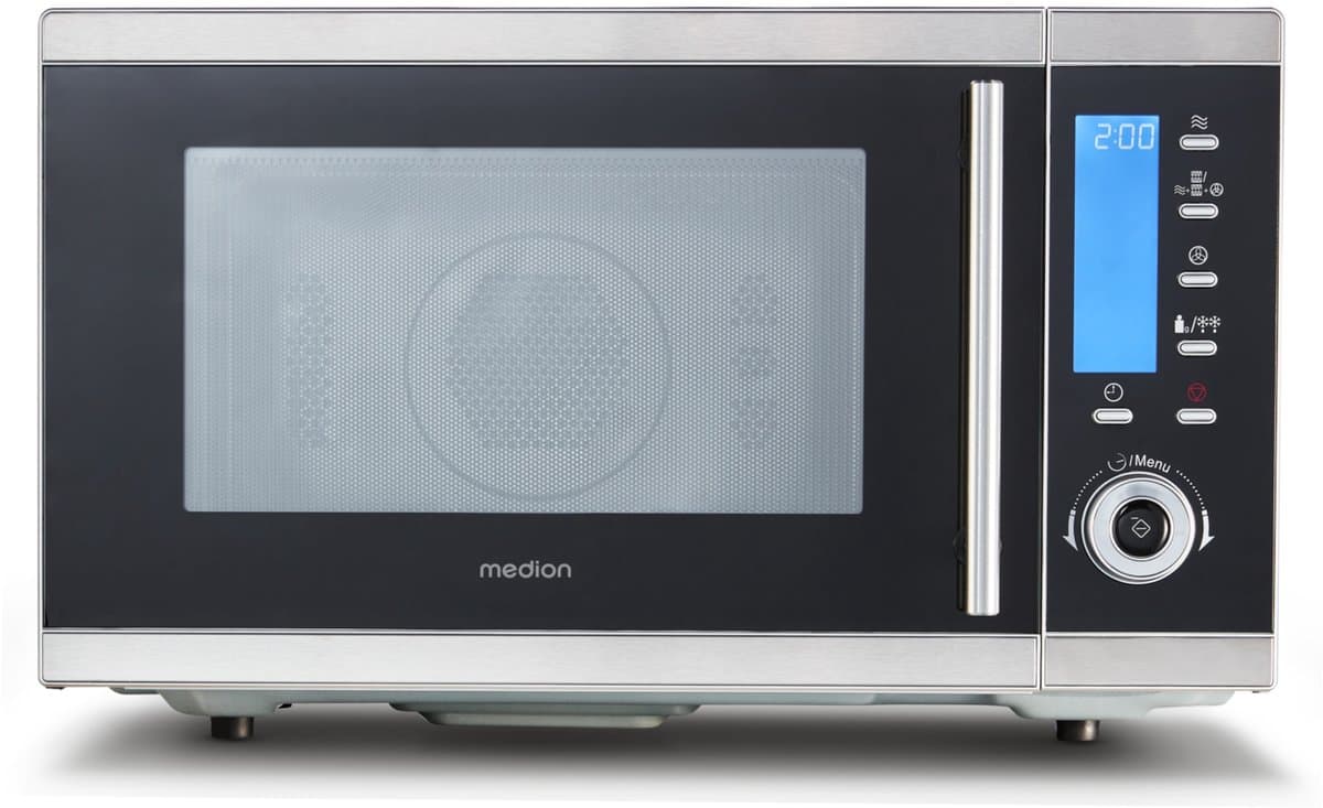 MEDION 4-in-1 Magnetron met Grill MD 15501 | 25 Liter | 900 Watt Magnetronvermogen | 2500 Watt Hetelucht | 10 Automatische programma's