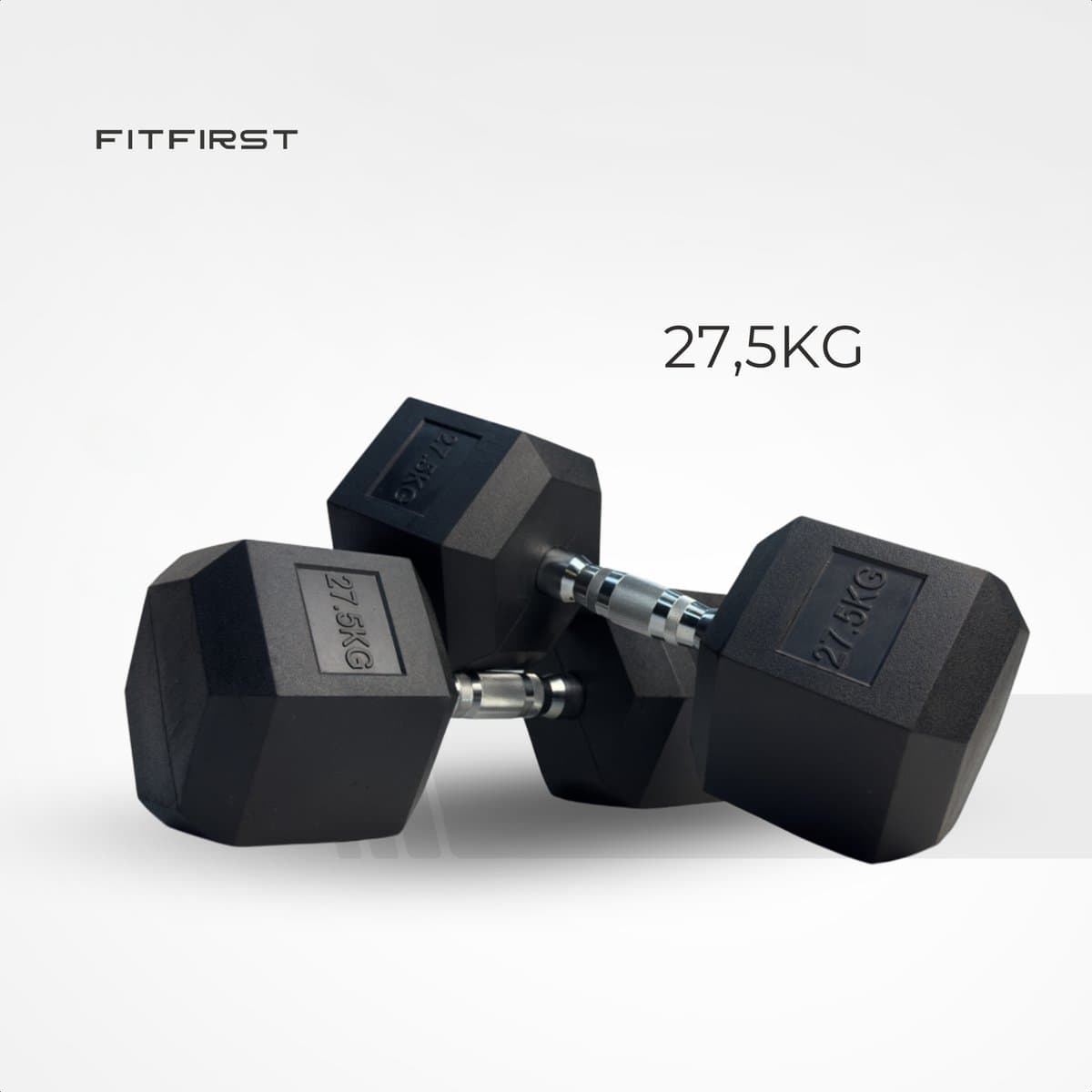 FitFirst® Hex Dumbbell 27,5KG | Stabiel en Stevig | Betrouwbaar | Voor Krachttraining | Fitness | Thuis Fitness | Sportschool Dumbells