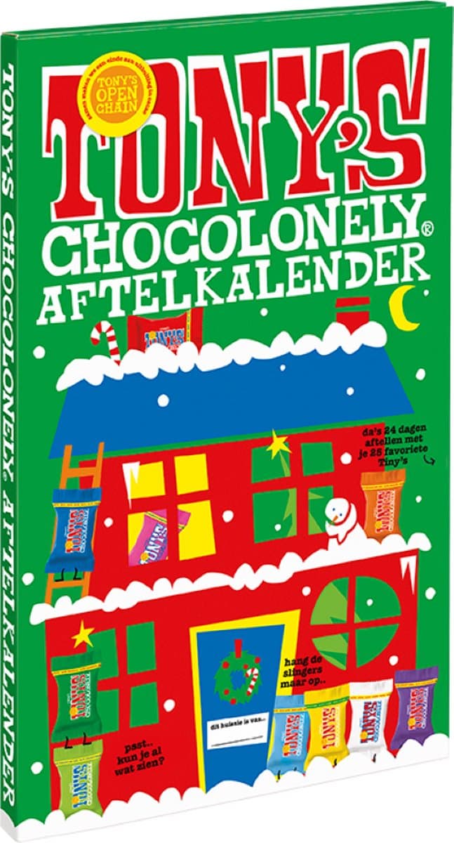 Tony's Chocolonely Mega Adventskalender 2026 Chocolade - Sint en Kerst - Fairtrade