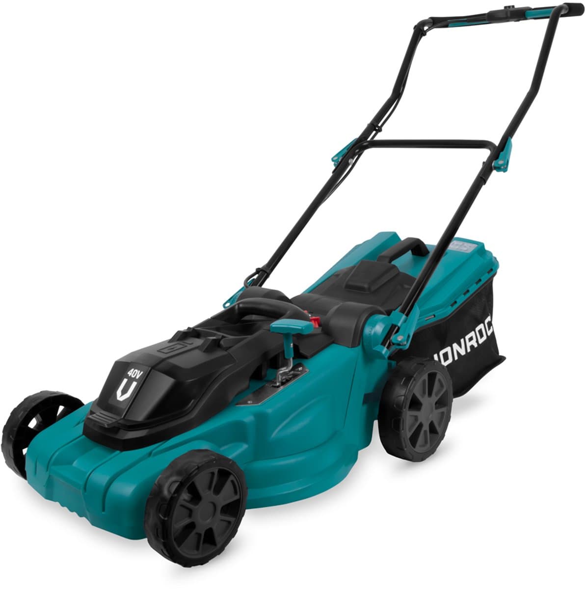 VONROC Accu Grasmaaier – 40V – 38 cm maaibreedte - Vier instelbare maaihoogtes: 35/45/55/65 mm - Incl. 45L Opvangbak - Excl. Accu’s en snellader