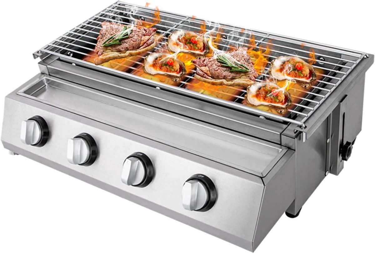 Gas bbq - buitenkeuken - RVS - Barbecue - barbeque - barbecues - gas - familie - eten gezelligheid