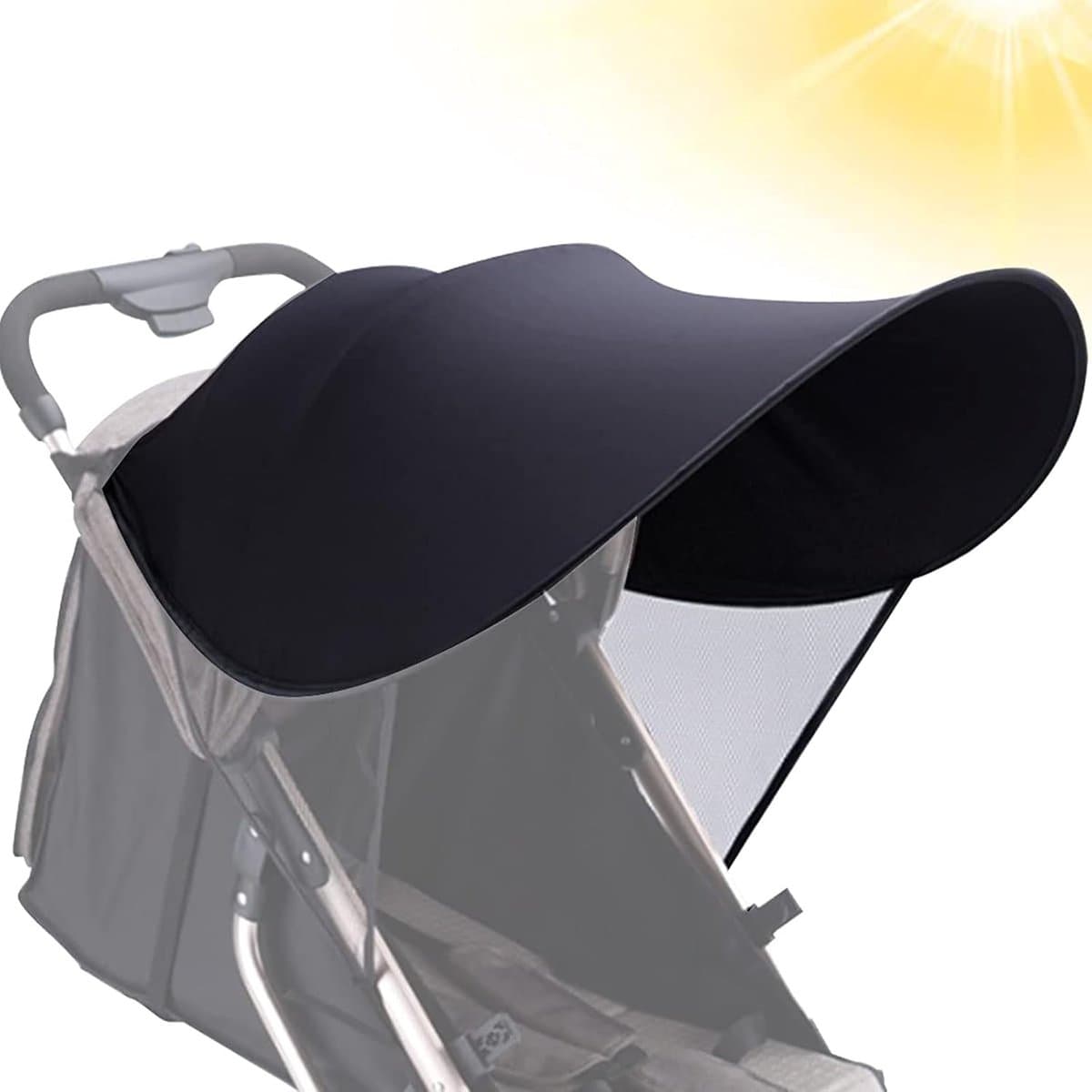 Kinderwagen zonnescherm - Zonnedoek Kinderwagen - Eenvoudig te bevestigen - Universeel zonnescherm voor kinderwagens - Zonnekap - Buggy accessoire - Zonnedoek buggy - Zonnedoek Wandelwagen
