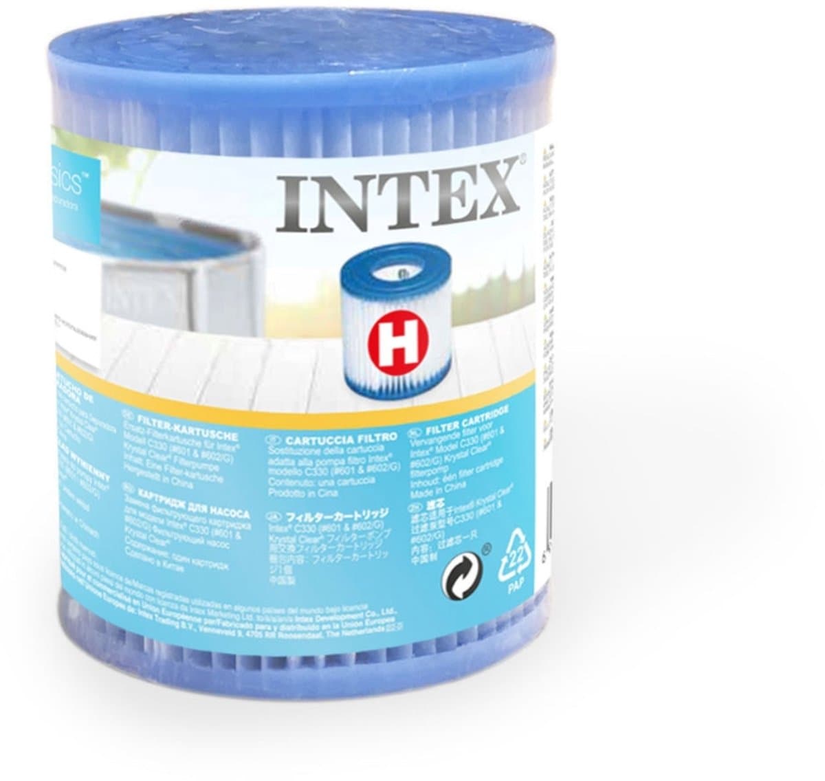 Intex - Filter Cartridge - Type H - Geschikt voor diverse Intex filterpompen - Voor Helder & Schoon Zwembadwater