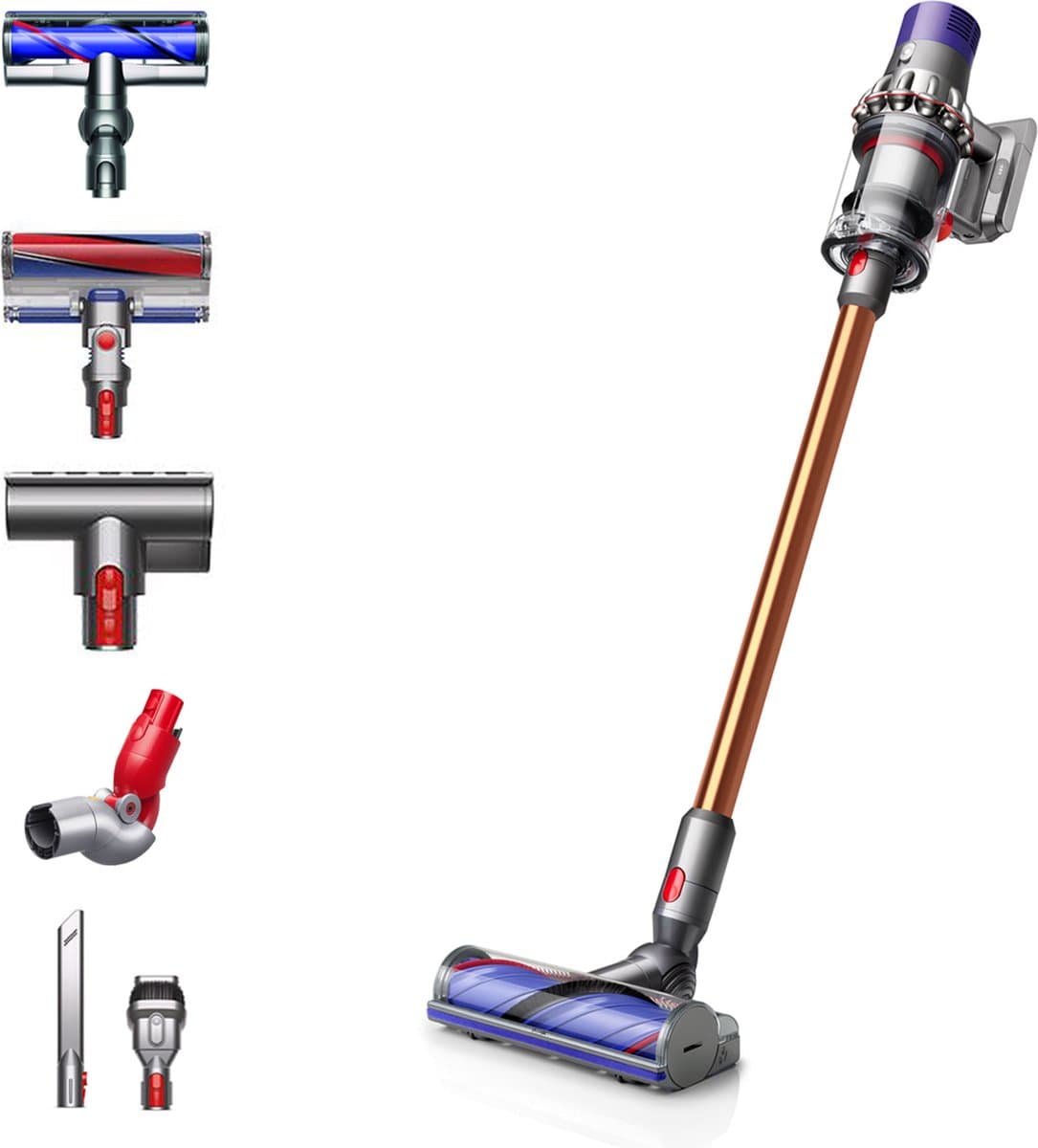 Dyson Cyclone V10 Absolute - Steelstofzuiger - Koper - 150 Air Watts - Lange batterijduur