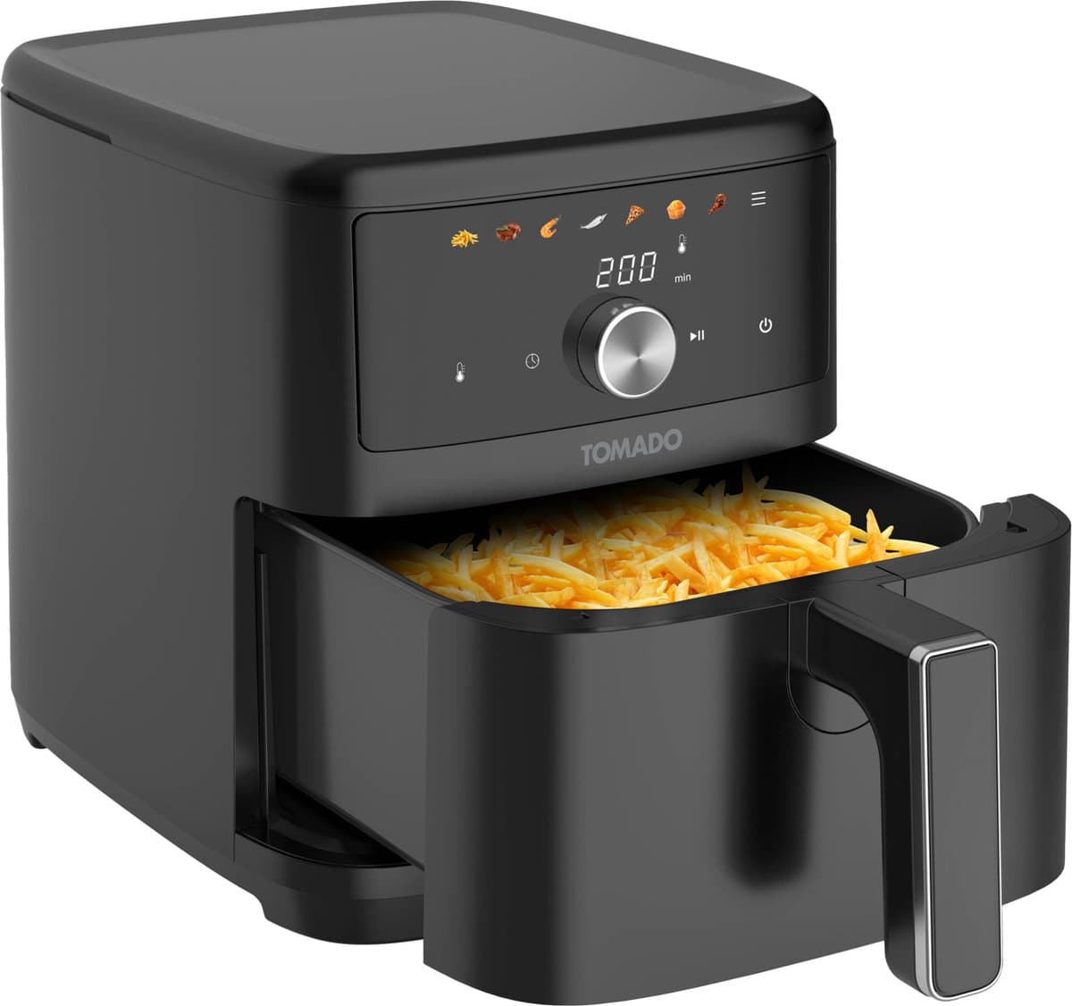 Tomado TAF6001B - Airfryer XXL - 6 liter - Hetelucht friteuse - 1000 gr friet - Digitaal display - Zwart