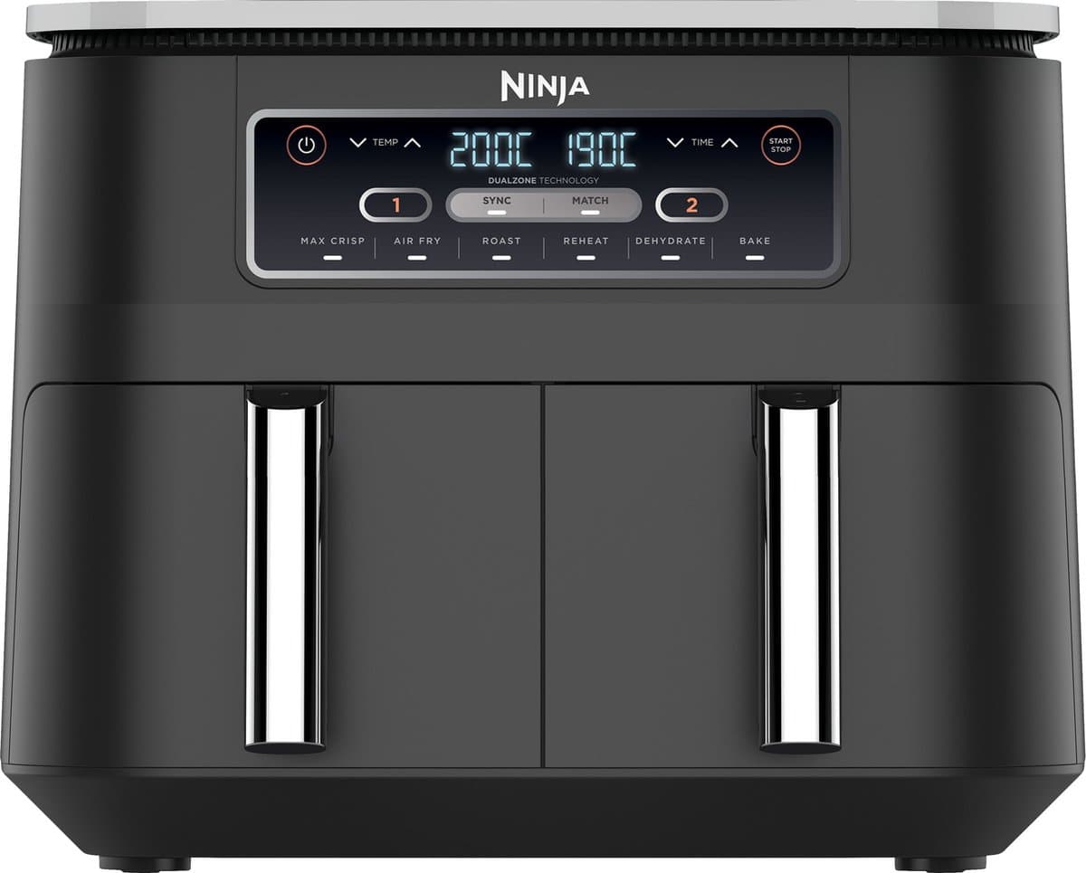 Ninja Dubbele Airfryer XXL - 7.6 Liter - 2020 Model - Dual Zone Technologie - AF300EU