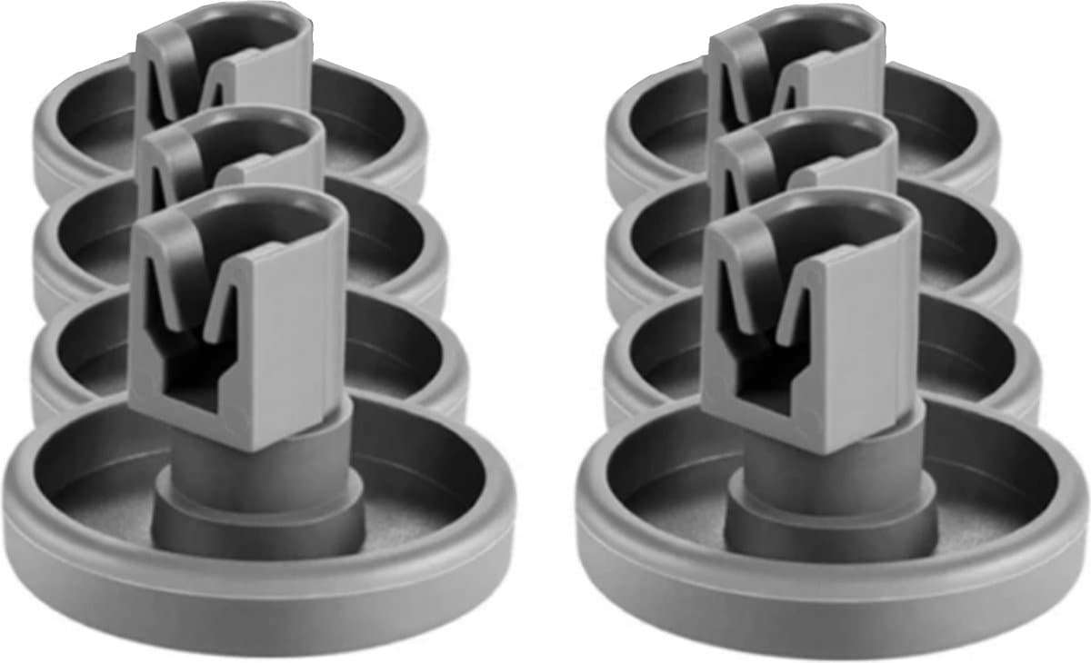 8x Vaatwasser Wiel Onderkorf 8 stuks 40mm - Geschikt voor IKEA - AEG - Zanussi - Electrolux - Atag - Etna - Juno - Pelgrim korfwiel wieltjes wielen 50269757006 / 50286965004