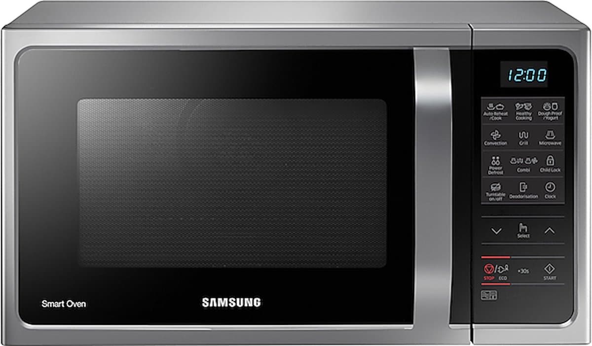 Samsung MC28H5013AS Zwart, Roestvrijstaal Combinatiemagnetron Aanrecht 28 l 1400 W