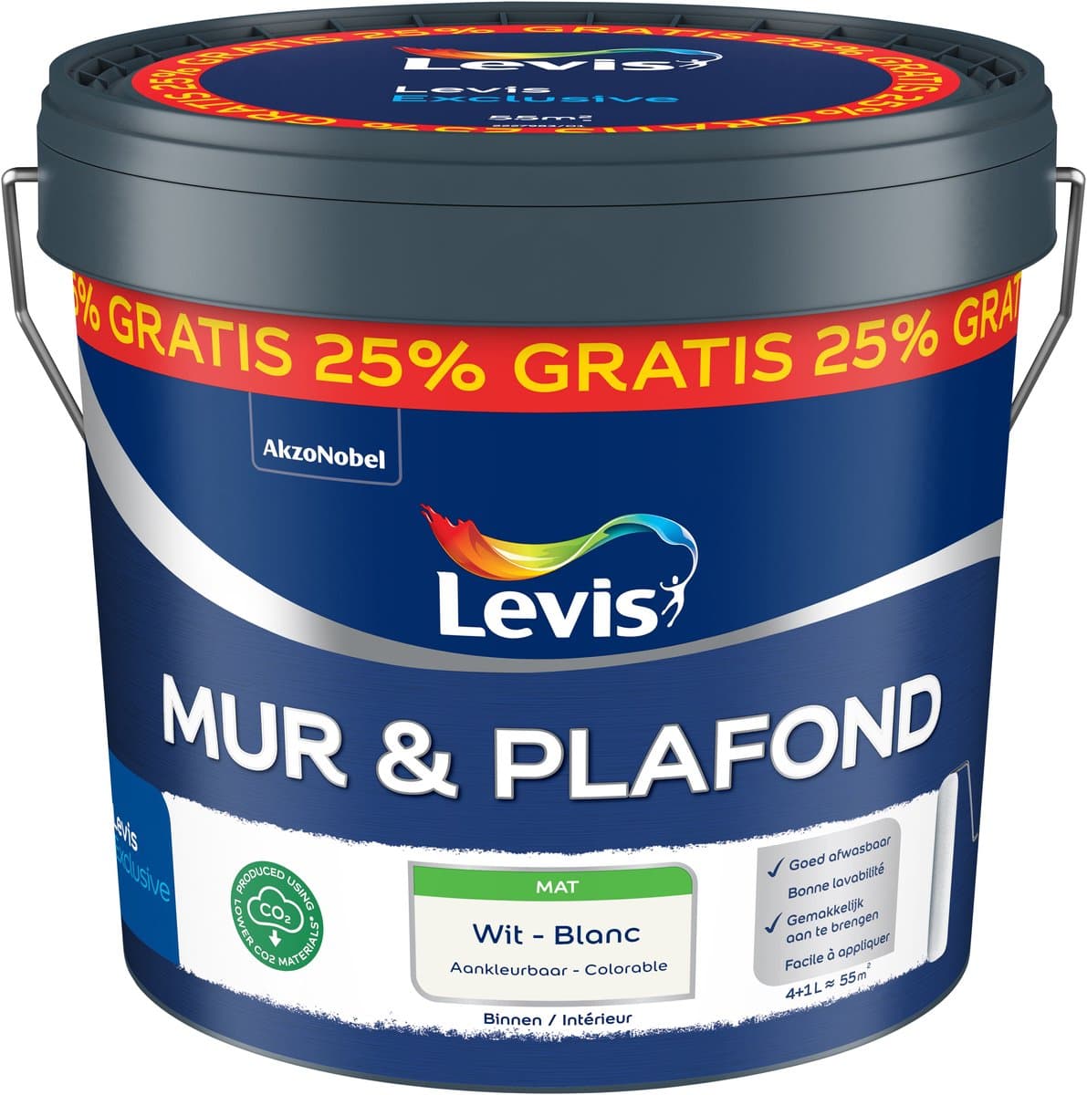 Levis - Mur & Plafond - Wit - 5 L