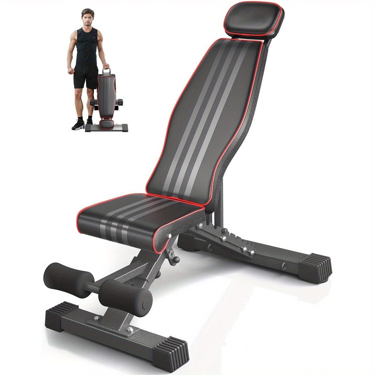 200KG Opvouwbare Dumbbell Bank Gewicht Training Fitness Verstelbare Workout Gym