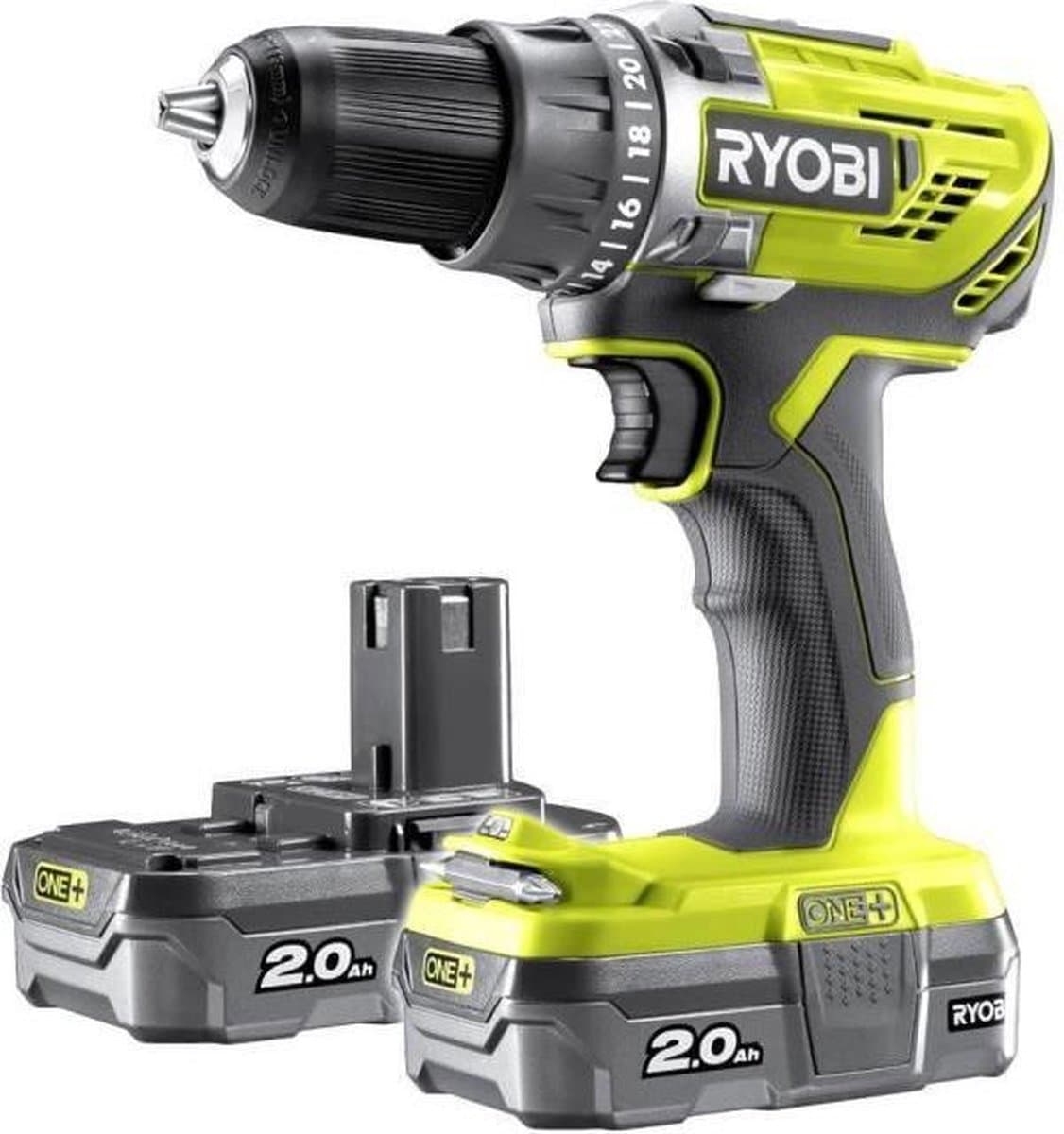 Ryobi R18DD3-220S accu-boorschroefmachine - 2 accu's 18V 2Ah