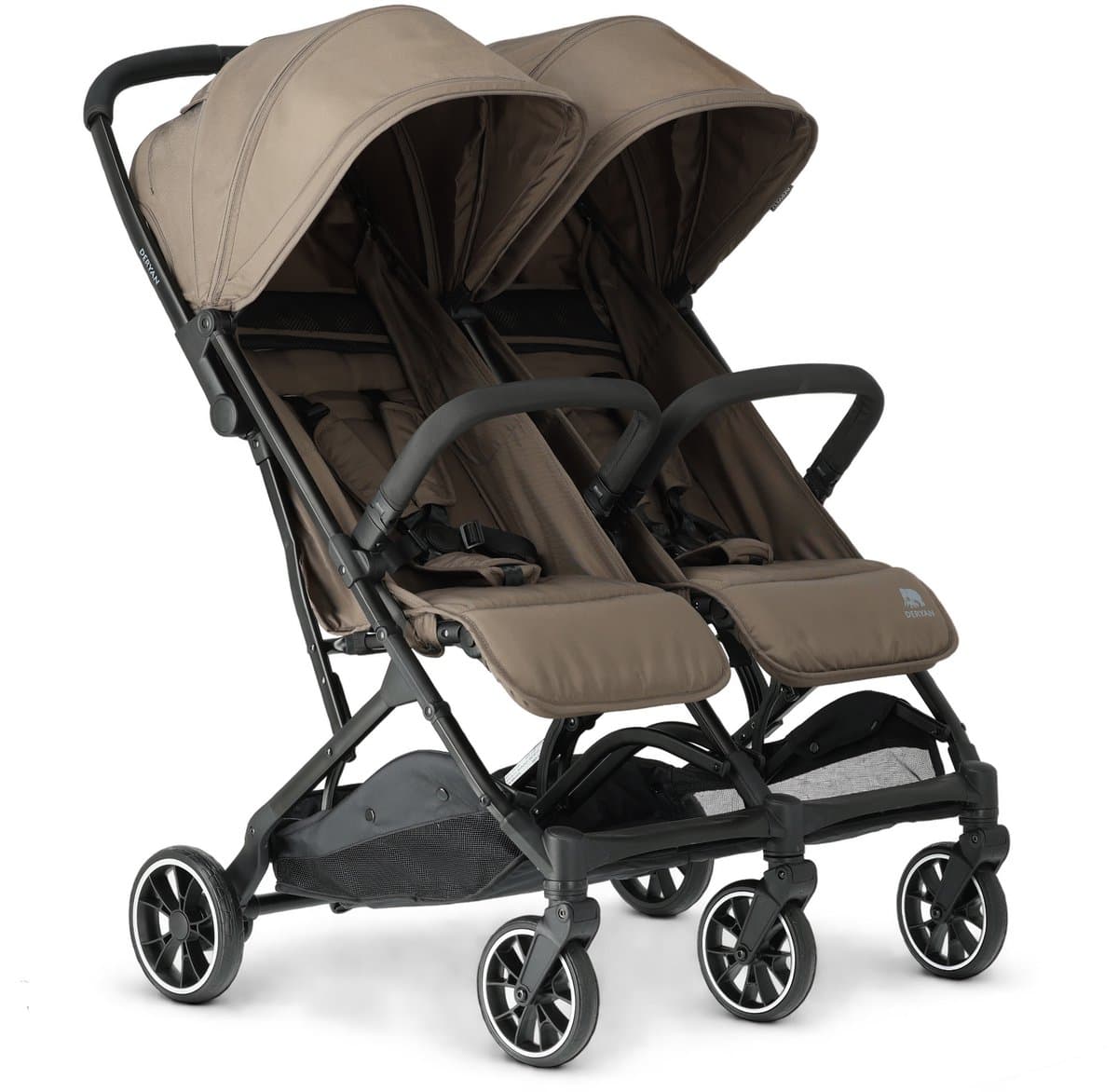 Deryan Rolo X2 Duo Buggy - 2 persoons - Compact & lichtgewicht - Hazel