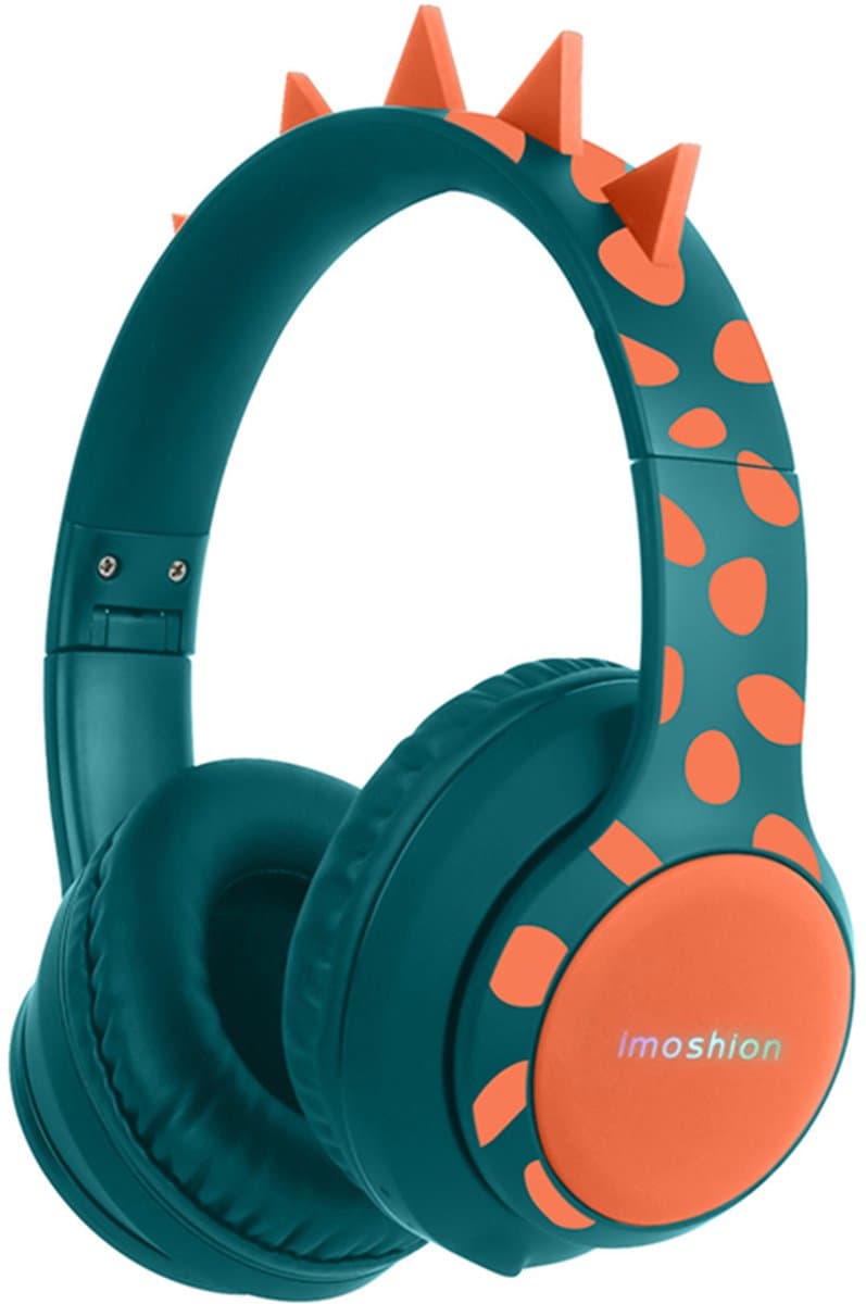 imoshion Kinder Koptelefoon Dino - Bluetooth en Decibelbegrenzer - Draadloze Koptelefoon Kinderen