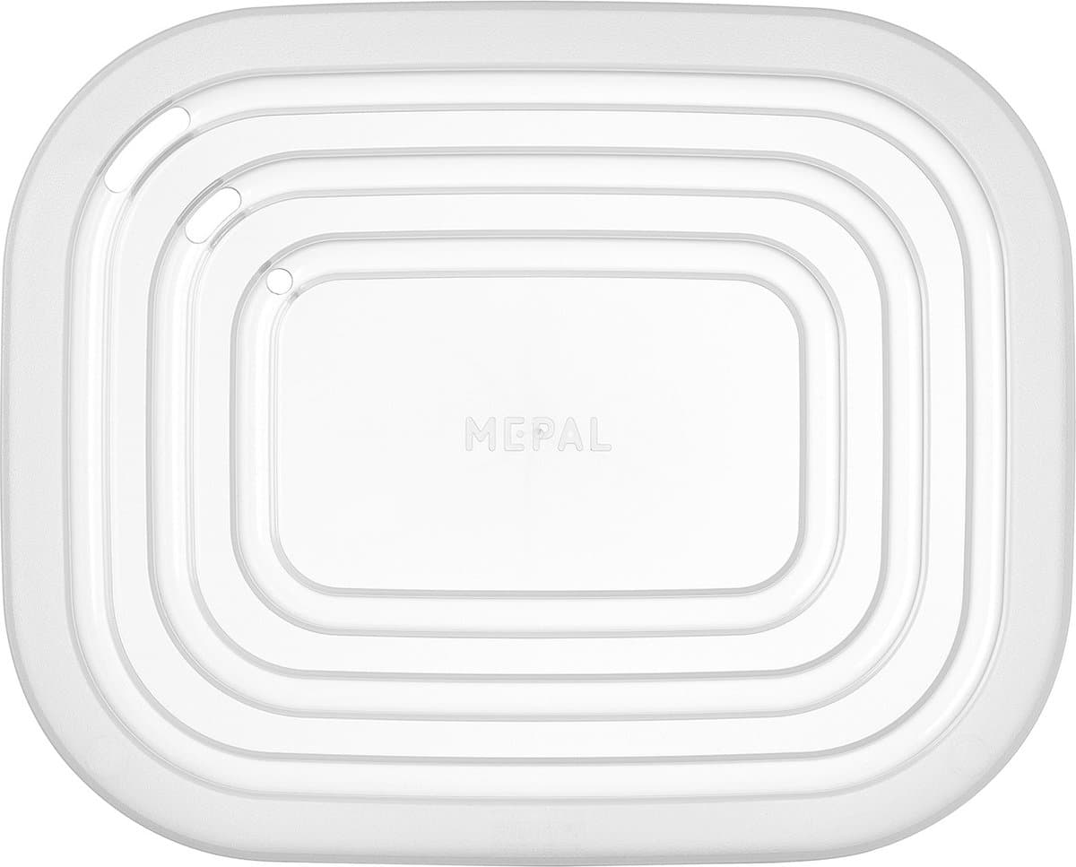 Mepal - Magnetrondeksel Cirqula rechthoekig - Geschikt voor de vaatwasser en magnetron - Transparant - Makkelijk eten opwarmen