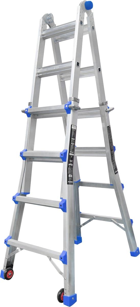 ALDORR Home - Multiladder Uitschuifbare Vouwladder 4x4 - 4,10 meter