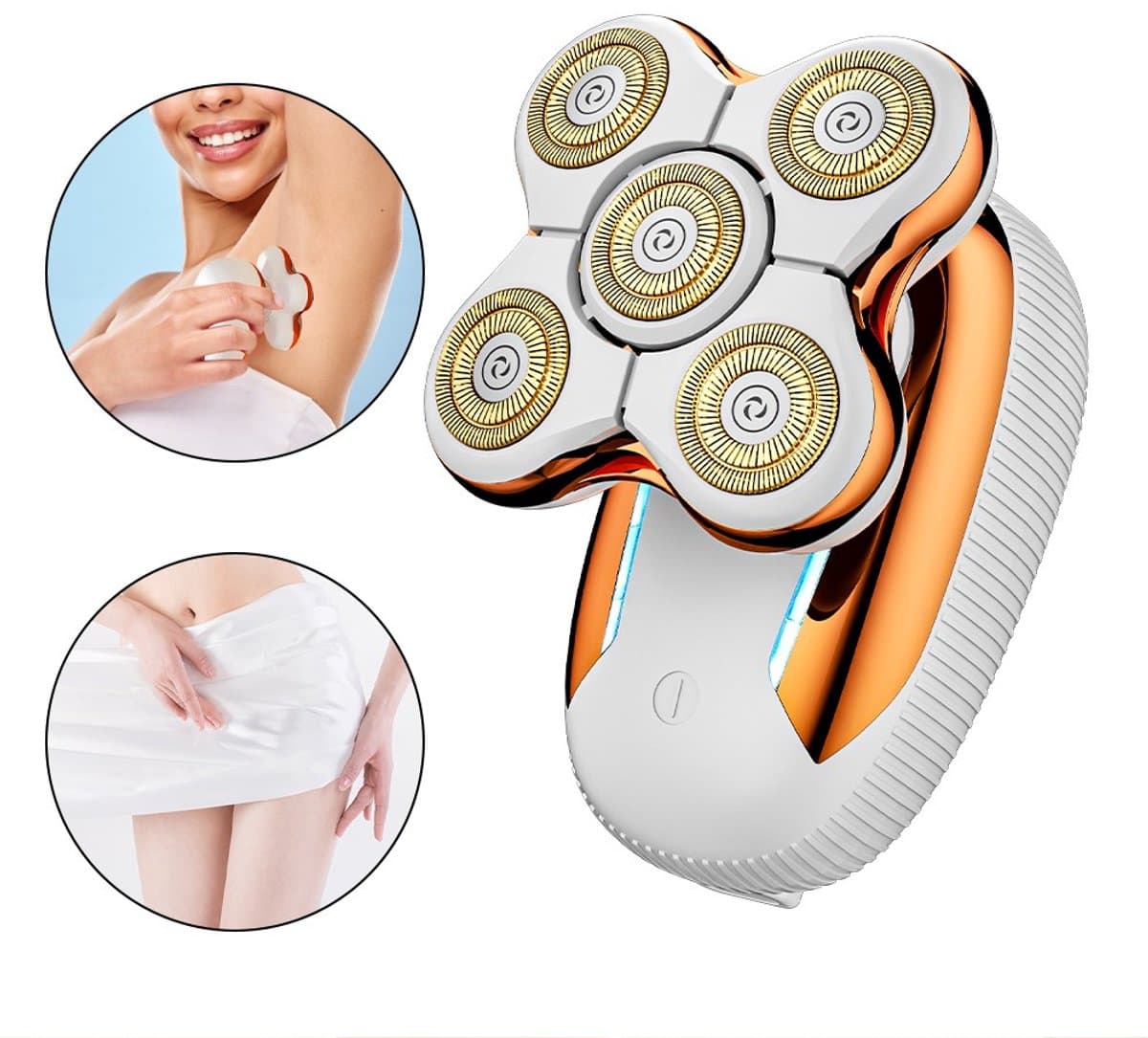 HATTEKER Elektrisch Scheerapparaat voor Vrouwen – Dames Haarverwijderaar voor Benen, Gezicht, Lippen, Lichaam, Armen en Bikinilijn – Waterdichte Lady Trimmer
