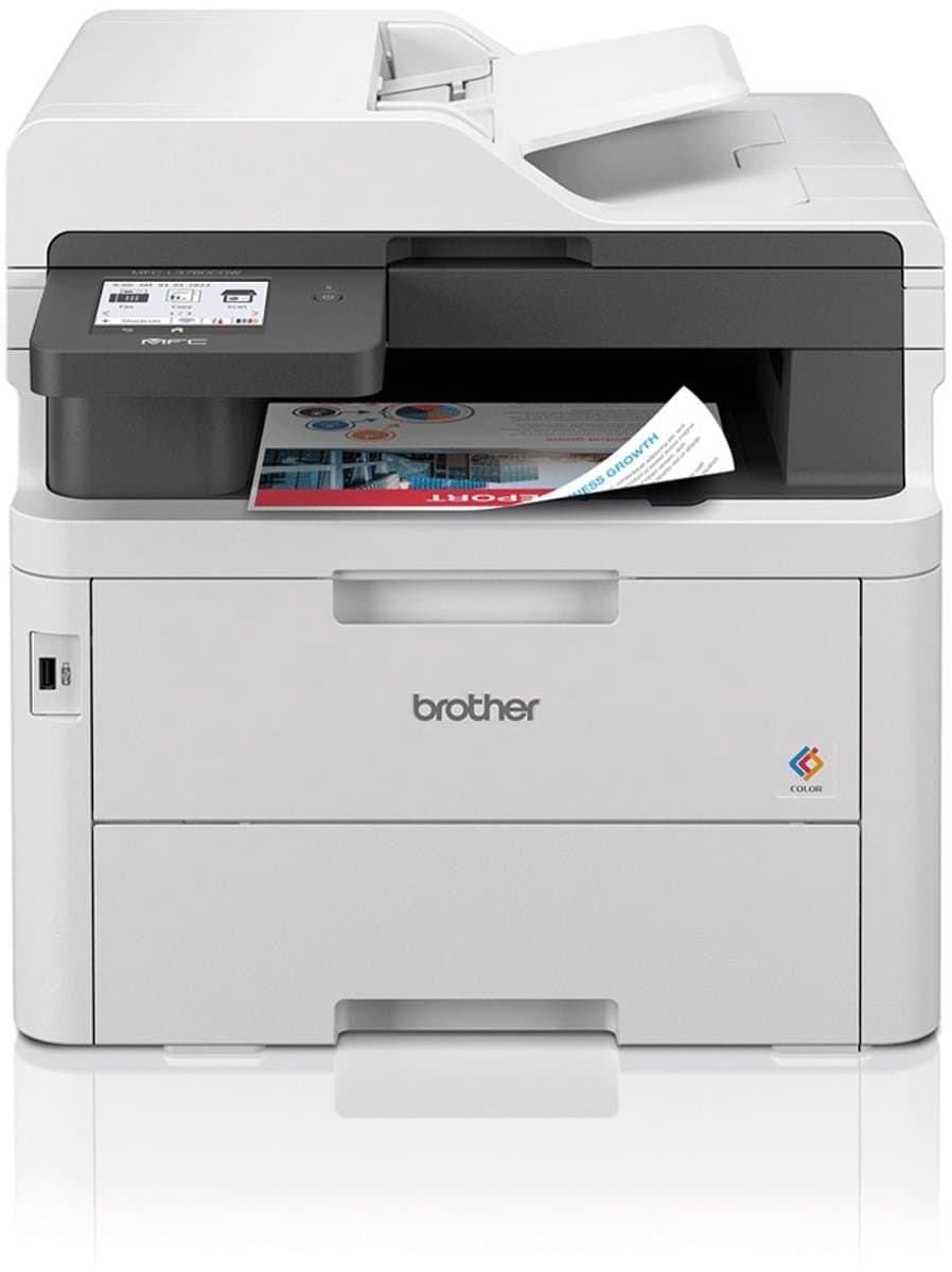 Brother MFC-L3760CDW - Multifunctionele Kleuren LED Printer - Wit