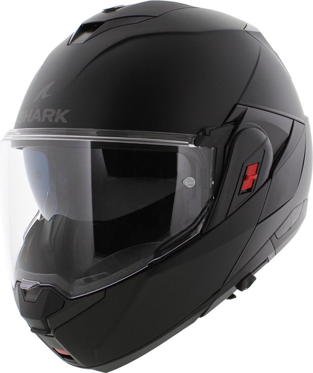 SHARK Oxo Blank Mat Zwart Mat KMA Systeemhelm - Maat S - Helm