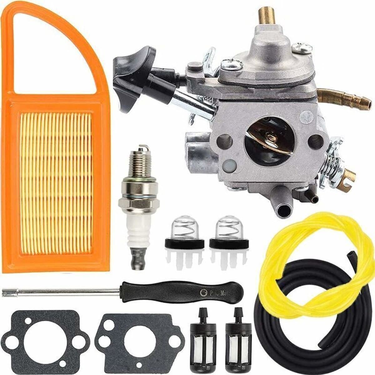 Vervangingsset geschikt voor de carburateur van de Stihl BR500, BR550, BR600 bladblazer; geschikt geschikt voor onderdeelnummers 4282-120-0606, 4282-120-0607, 4282-120-0608, C1Q-S183.