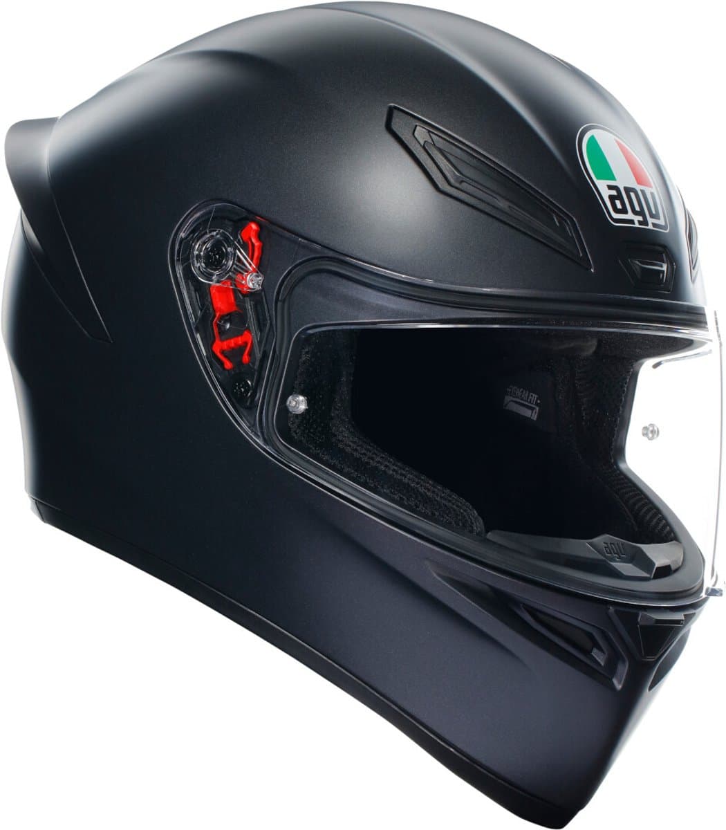 AGV K1 S E2206 Mat zwart Integraalhelm - Maat S - Integraal helm - Scooter helm - Motorhelm - Zwart - Scooterhelmen mannen en vrouwen.