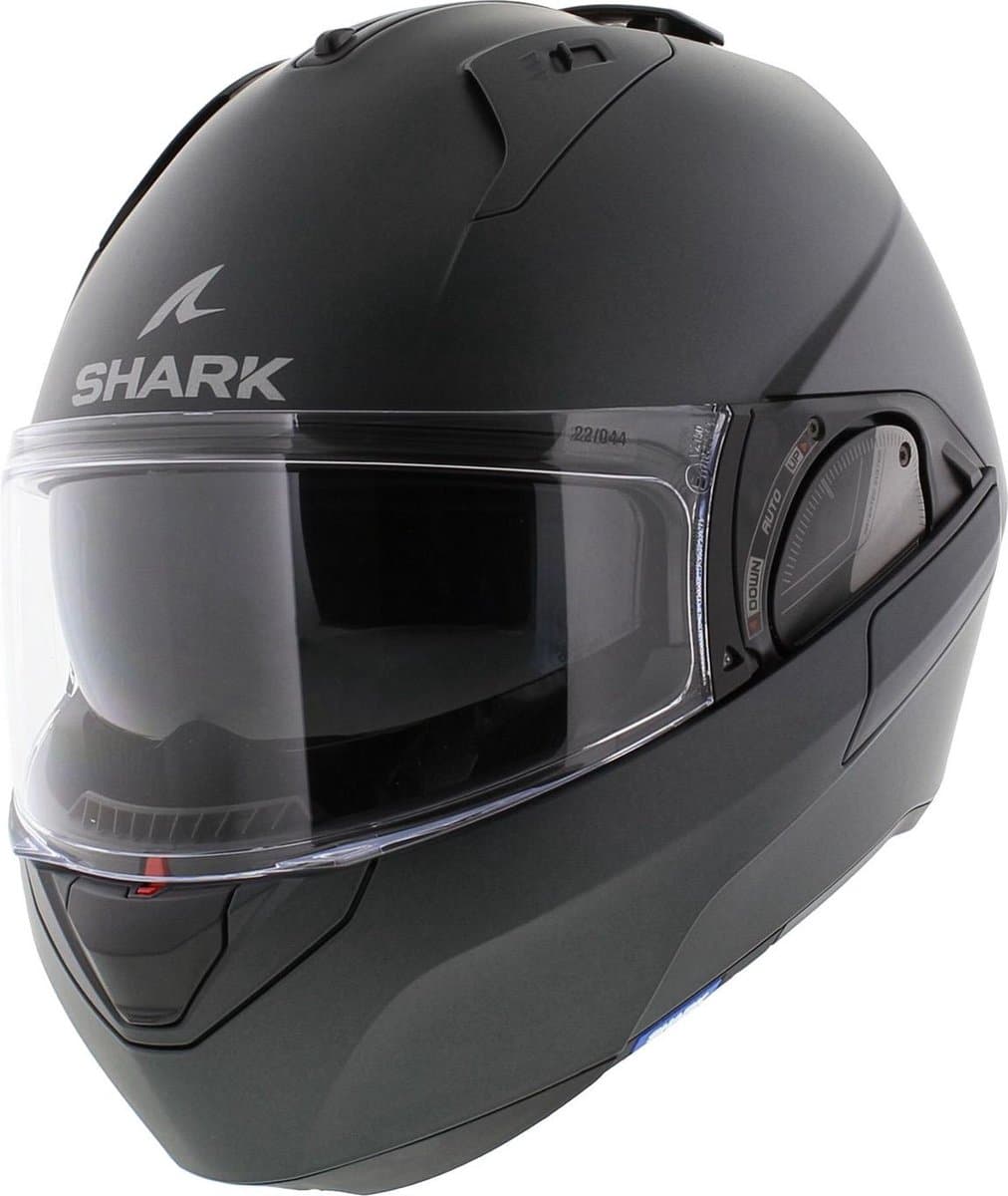 Shark Evo ES Blank Mat Gun Metal Mat A06 Systeemhelm - Maat XS - Helm