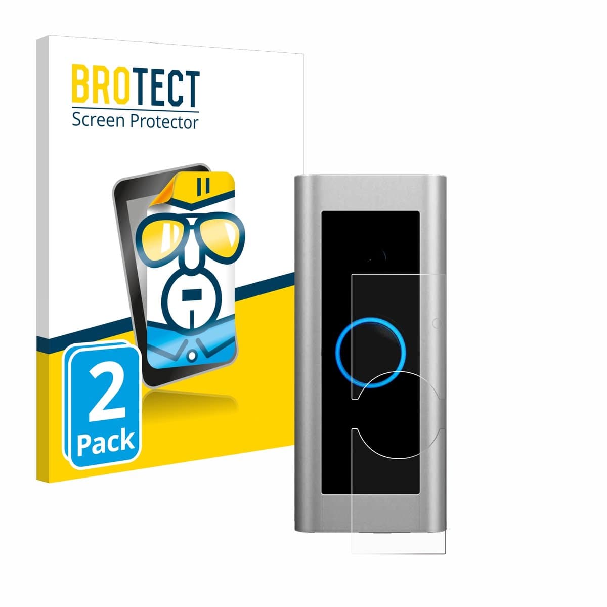 BROTECT - Screenprotector voor Ring Video Doorbell Pro 2 - Folie Beschermfolie transparant 2 Stuks