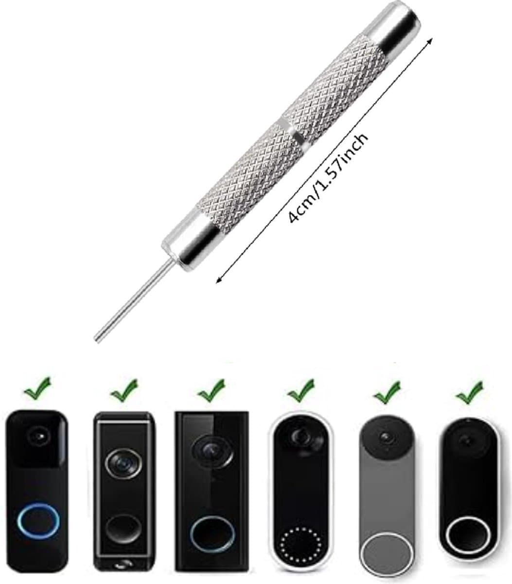TLVX Sterke Metalen Pin voor Eufy Deurbel –Eufy Deurbel demonteren – Pen Eufy Deurbel – Hulpmiddel Eufy Deurbel verwijderen – Hoge kwaliteit sterke metalen pen speciaal voor Eufy deurbellen - 1 stuks