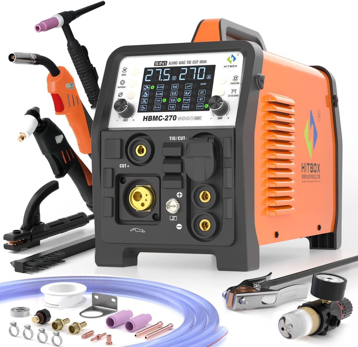 Lasapparaat – Lasmachine – Booglasapparaat – Elektrodelasapparaat – Plasma Snijder – 6-in-1 Multifunctioneel – 250A 220V – Gas & Gasloos – Compact & Draagbaar
