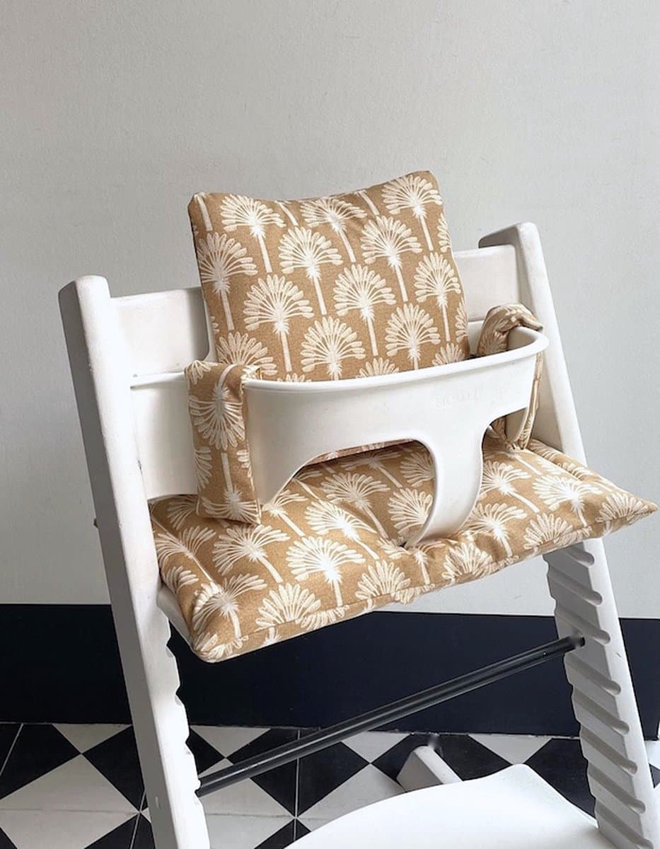 Kussenset Boho ibiza voor stokke tripp trapp kinderstoel- okergeel- tripptrapp kussen- bohemian- liefleukenhip
