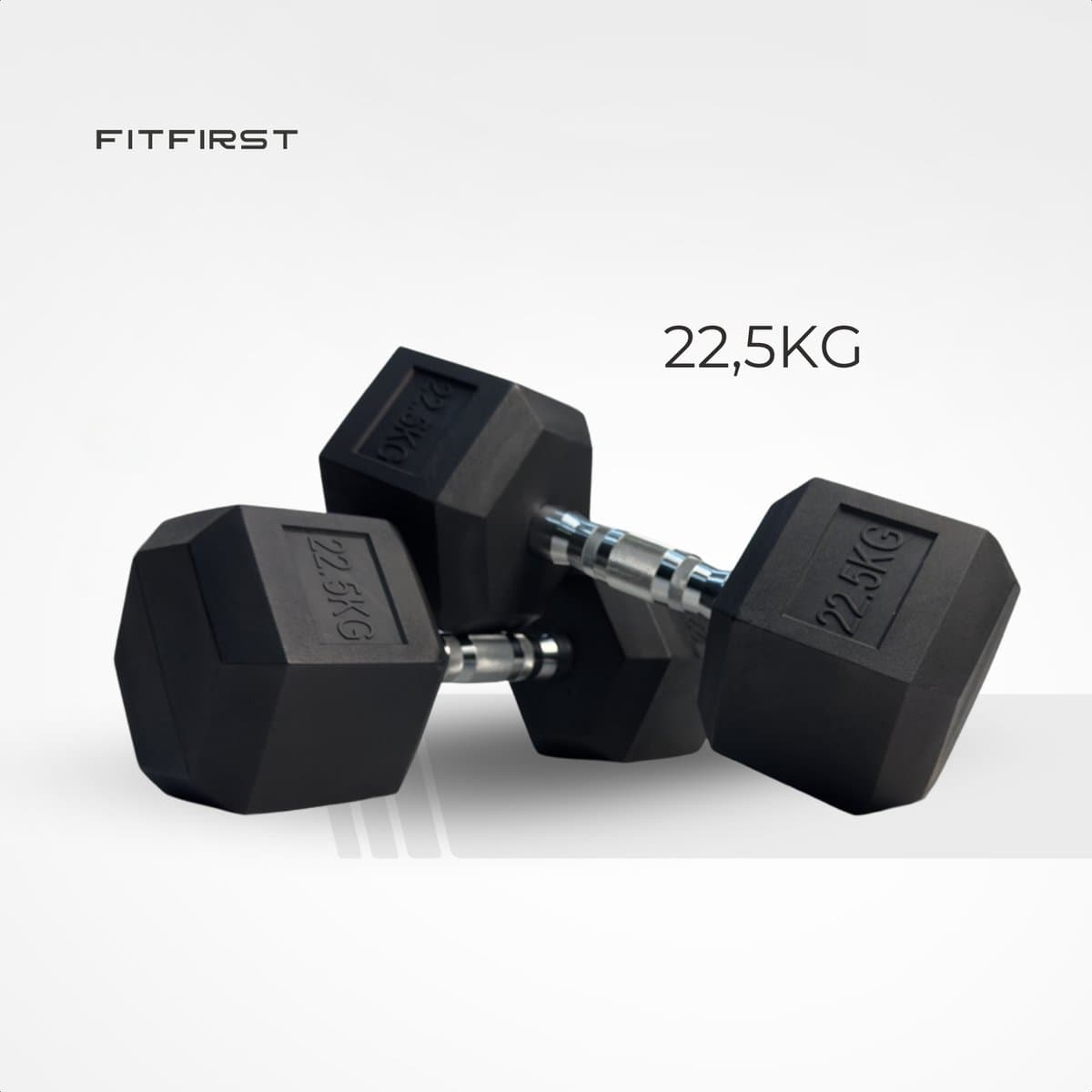FitFirst® Hex Dumbbell 22,5KG | Stabiel en Stevig | Betrouwbaar | Voor Krachttraining | Fitness | Thuis Fitness | Sportschool Dumbells