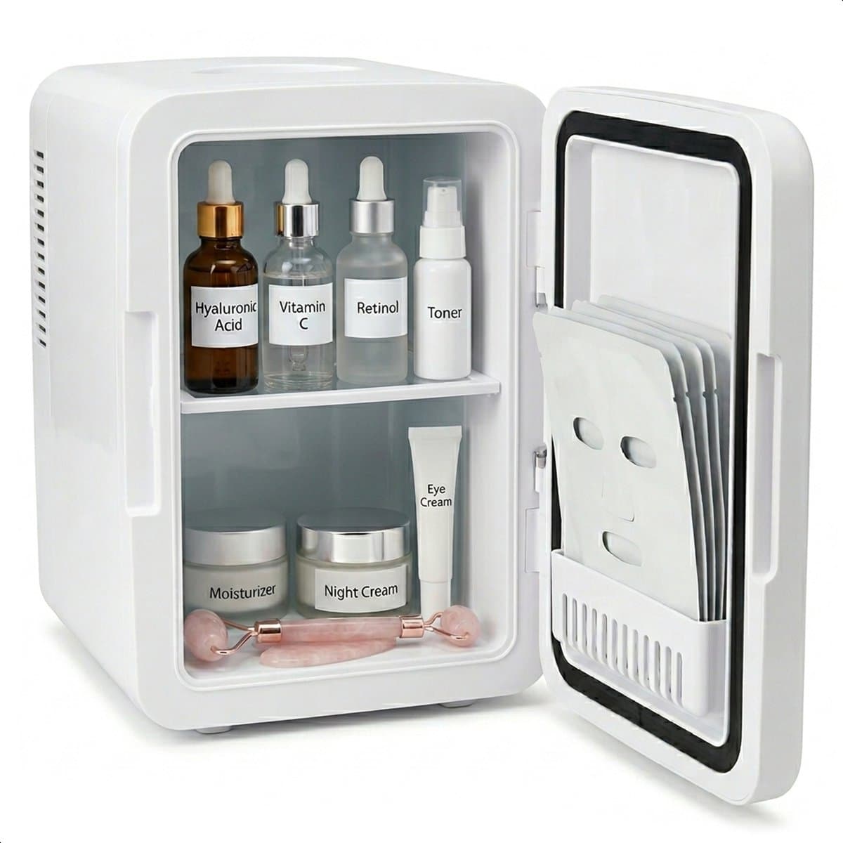 Soft & Silky Skincare fridge - Mini - Make up Organizer - Make-up Koelkast - Cosmetica & Skincare - Auto koelkast - Beauty - Frigobox - ac/dc - koelkastje