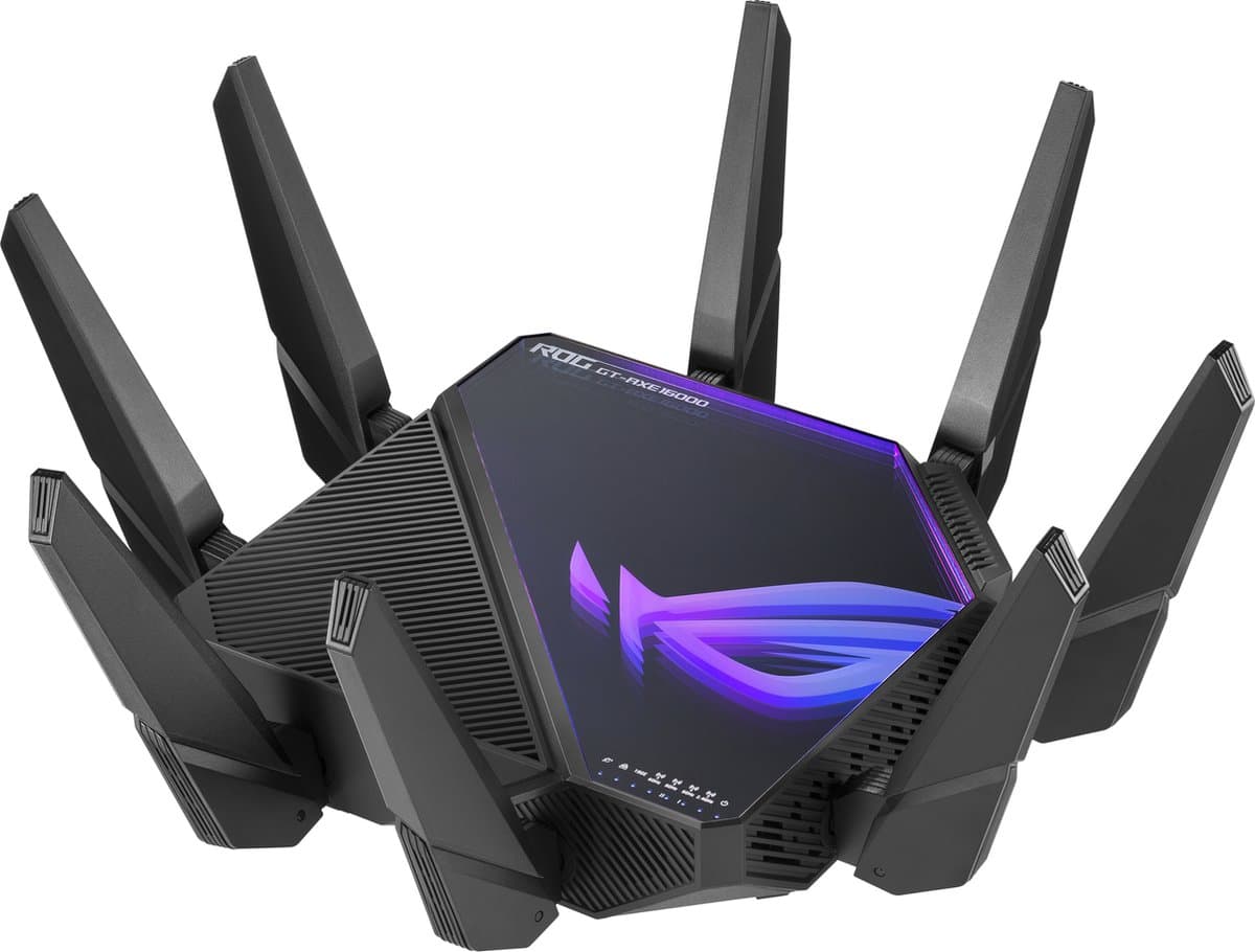 ASUS ROG Rapture GT-AXE16000 - Gaming extendable router - WiFi Versterker - 4G / 5G Router vervanger - WiFi 6E