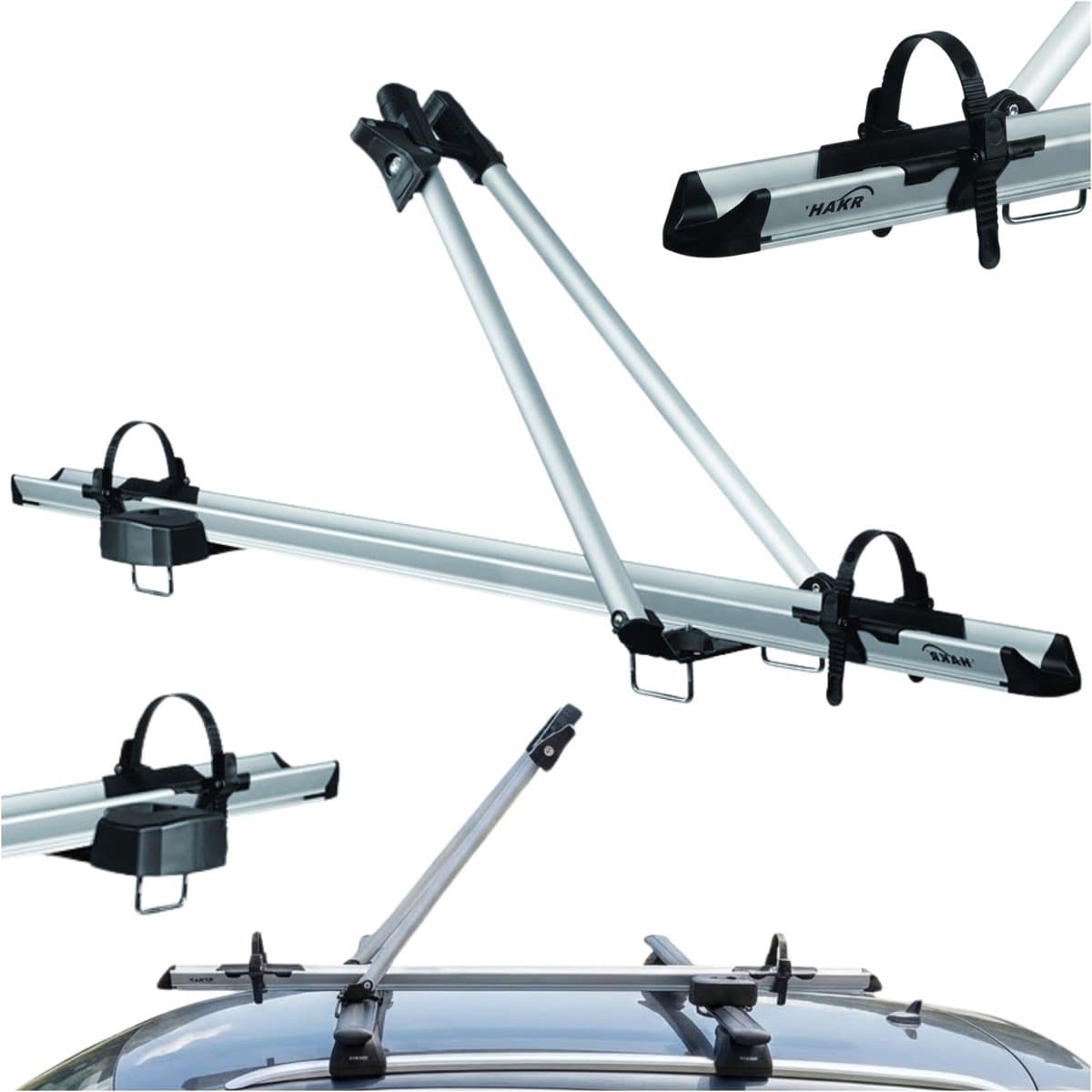 Dakdrager fietsendrager HAKR SPEED ALU aluminium zilver + slot