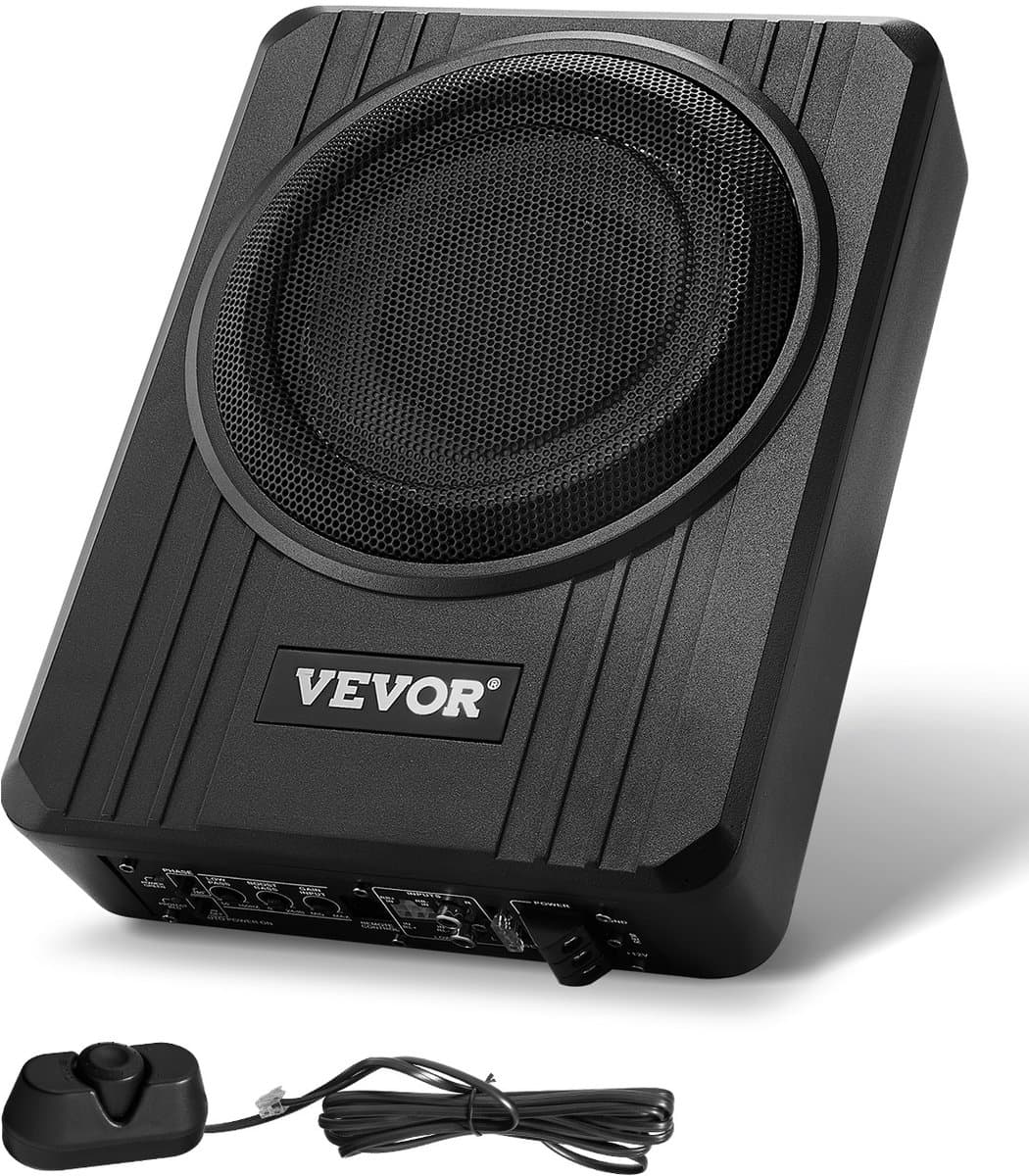 VEVOR Auto-Subwoofer Onder de Stoel 200 W Slank Actief Subwoofersysteem 203mm