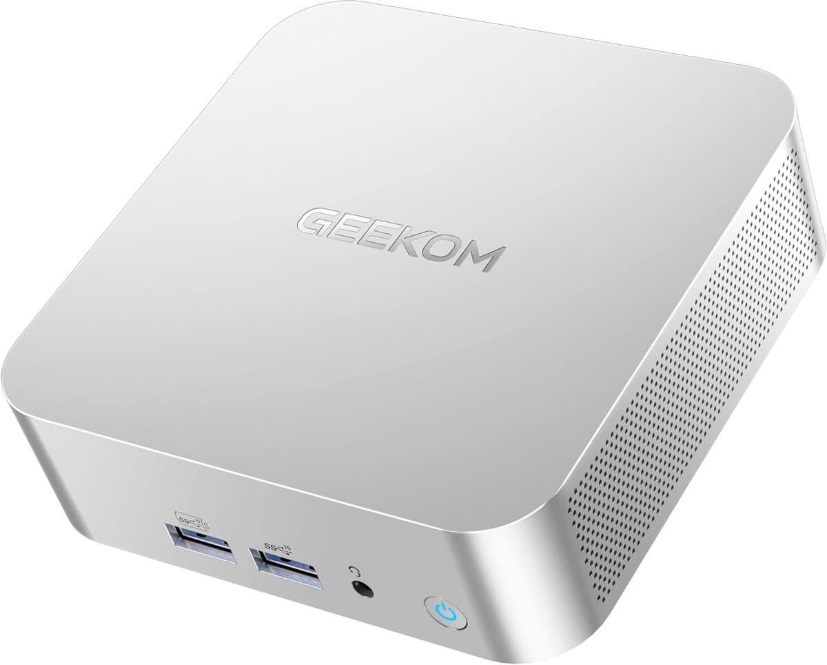 GEEKOM A6 Mini-pc, mini-computer met AMD Ryzen 7 6800 (tot 4,7 GHz), Radeon 680M, 16GB DDR5 1TB SSD, WiFi 6E, BT5.2, USB4 x 2, 4K Quad Display, Windows 11 Pro, compact aluminium design, desktop-pc Mini PC met,Mini Computer,Game PC,pc voor games e
