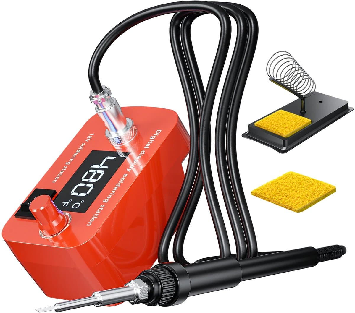 Soldeerstation voor Milwaukee 18 V batterij.