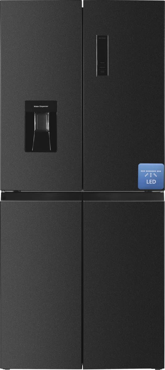 Frilec BONN-MD458-WS-040DDI - Amerikaanse koelkast - No-Frost - 5 Jaar Garantie - Dark Inox - 419 liter