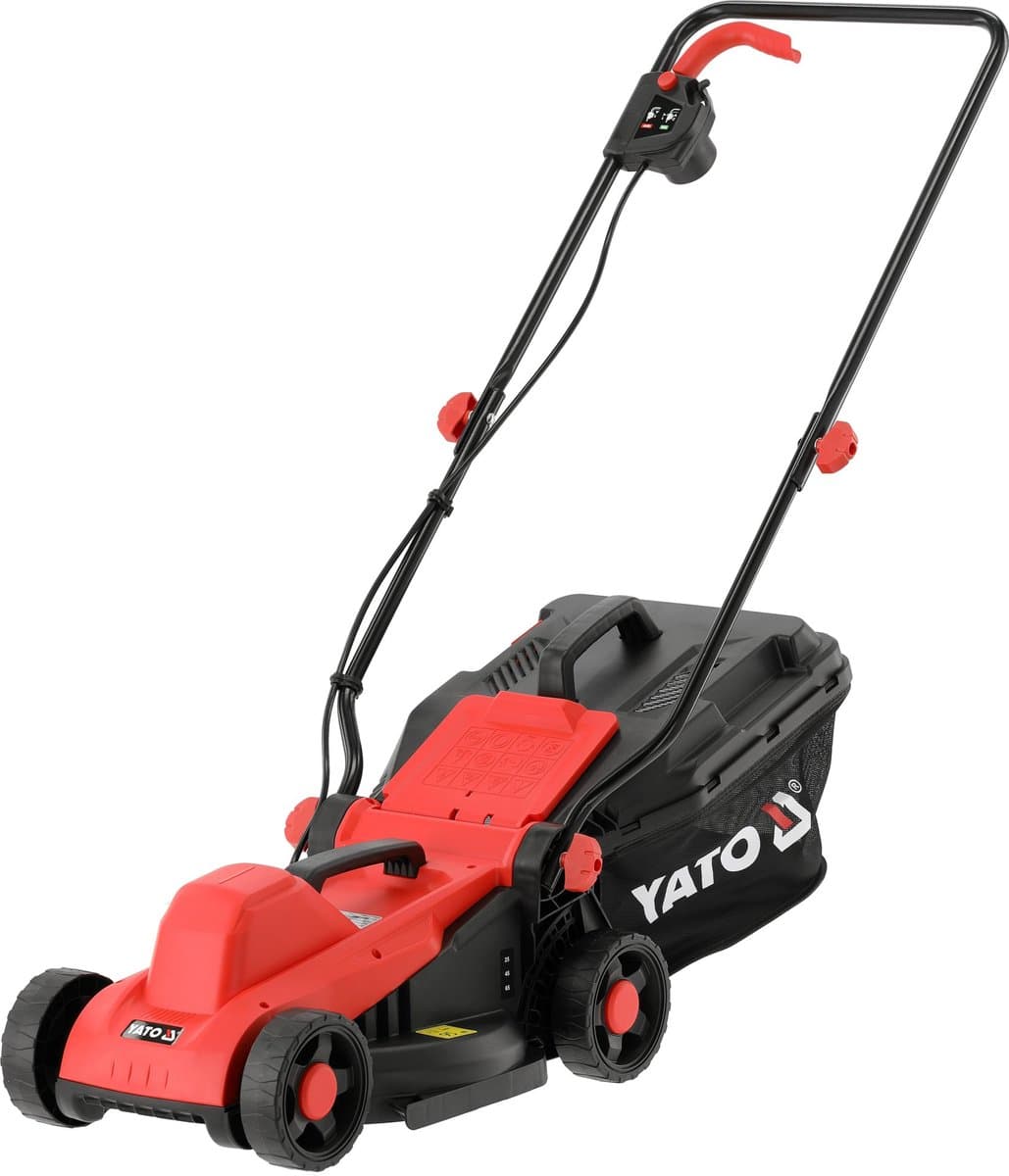 YATO YT-851990 Elektrische Grasmaaier – 1300W – Maaibreedte 33 cm – 30L Grasopvangbak – Lichtgewicht Cirkelmaaier voor Gazons tot 400 m²