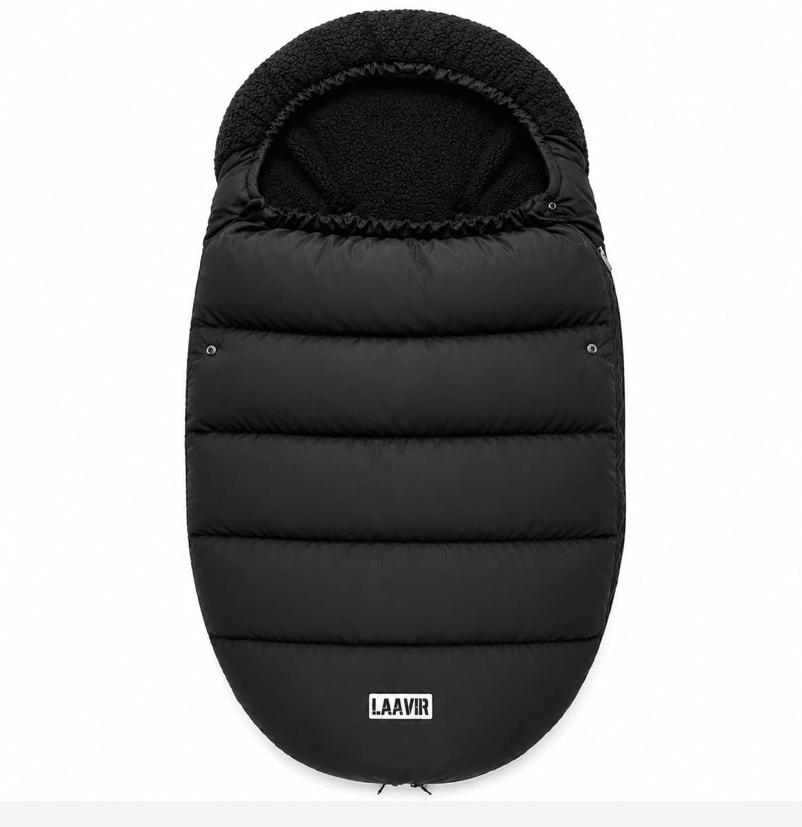 Laavir® Voetenzak Buggy Kinderwagen - Universele Voetenzak Baby - Warm en Winddicht - Zacht en Comfortabel - Geschikt voor 3 en 5 puntsgordel - Zwart