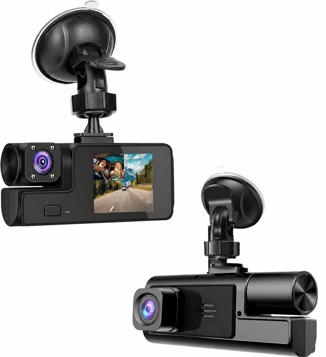 Dashcam - Dashcam voor auto - 1080P Dubbele Dashcam - 170° Groothoek Voertuigcamera - WDR, G-sensor - Loopopname, Nachtzicht