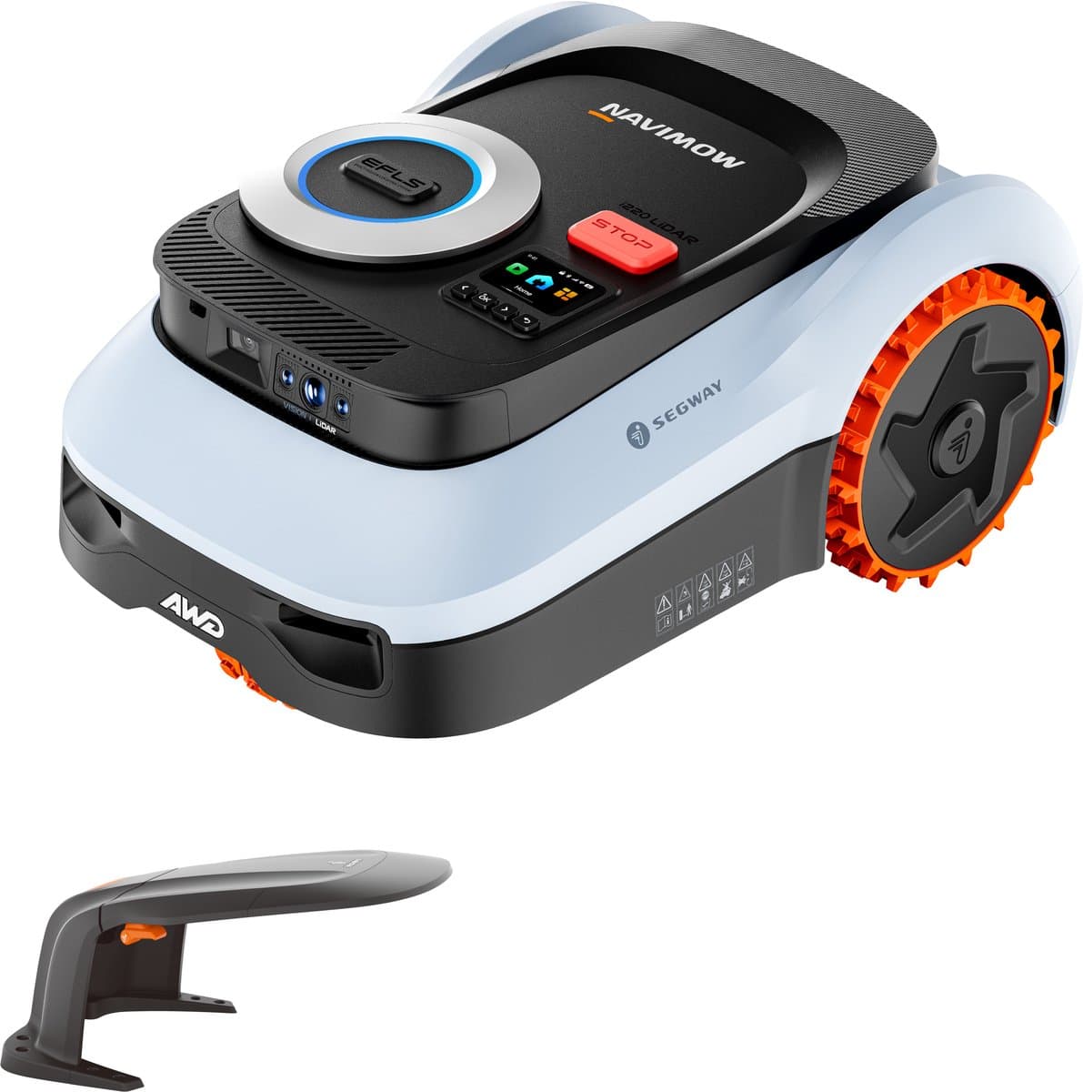 Segway Navimow i220 LiDAR pro - Lidar+NRTK+Vision - AWD - Robotgrasmaaier - Zonder Grensdraad & Zonder Antenne - Navigatie Zonder Satellieten - 2000m² - 45% Helling - AI Obstakelvermijding - Apple Find My - Super Stil 59dB - 3 Jaar Garantie