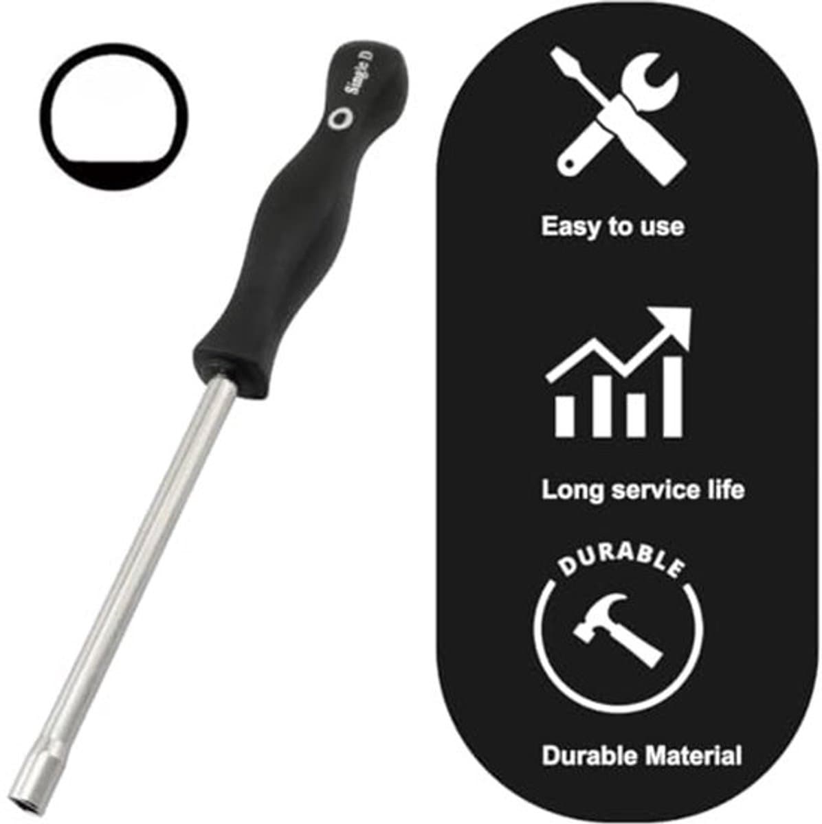 Enkele D-schroevendraaier Carburateurafstellingsgereedschap voor Walbro voor Ryobi voor Echo voor Poulan voor Homelite voor STHIL voor Husqvarna Weed Eater Kettingzaag Trimmer Bladblazer Kantensnijder 2