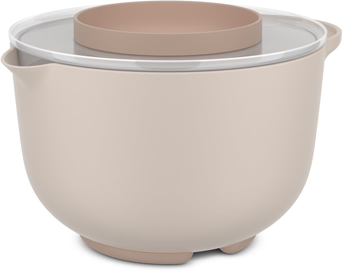 Mepal Beslagkom met spatdeksel Chef it - 3 l - Schaal - Magnetron- en vaatwasmachinebestendig - Bakspullen - Chalk