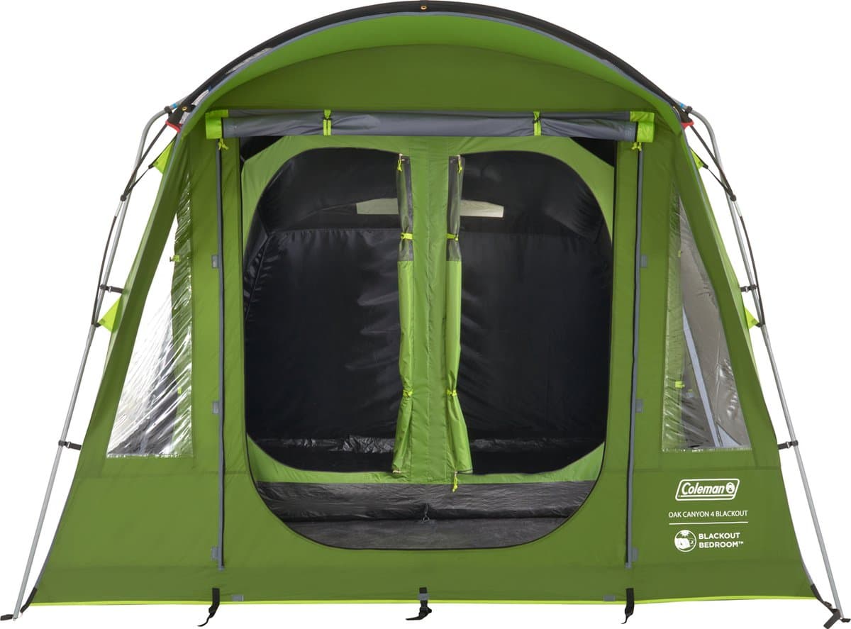 Coleman Oak Canyon 4 Blackout tunneltent – 4 persoons familietent – verduisterende tent – groen